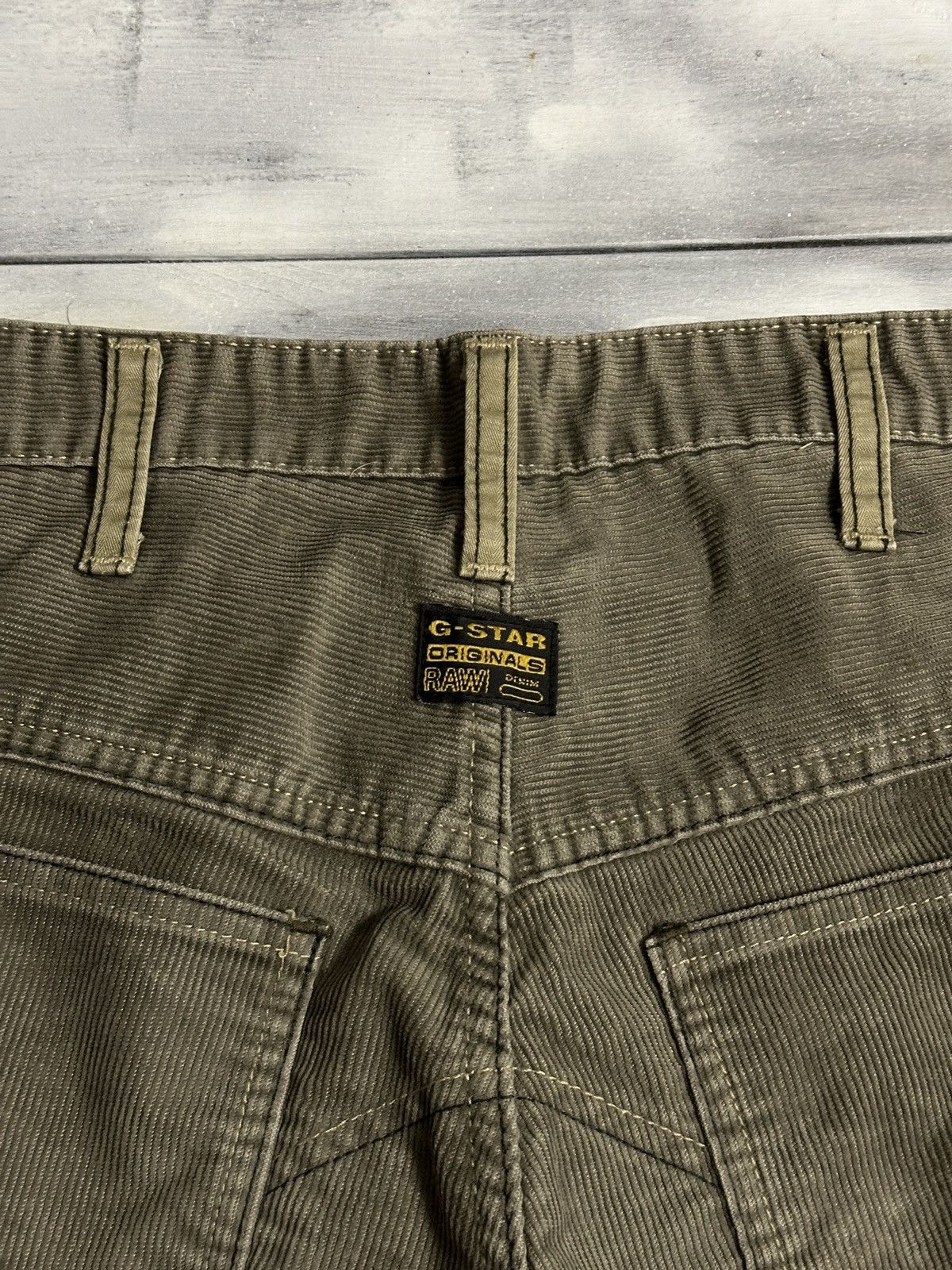 G-Star Rare Vintage Jeans G-Star Raw Corduroy Pants Avant-Garde Y2K Size US 31 - 4 Thumbnail