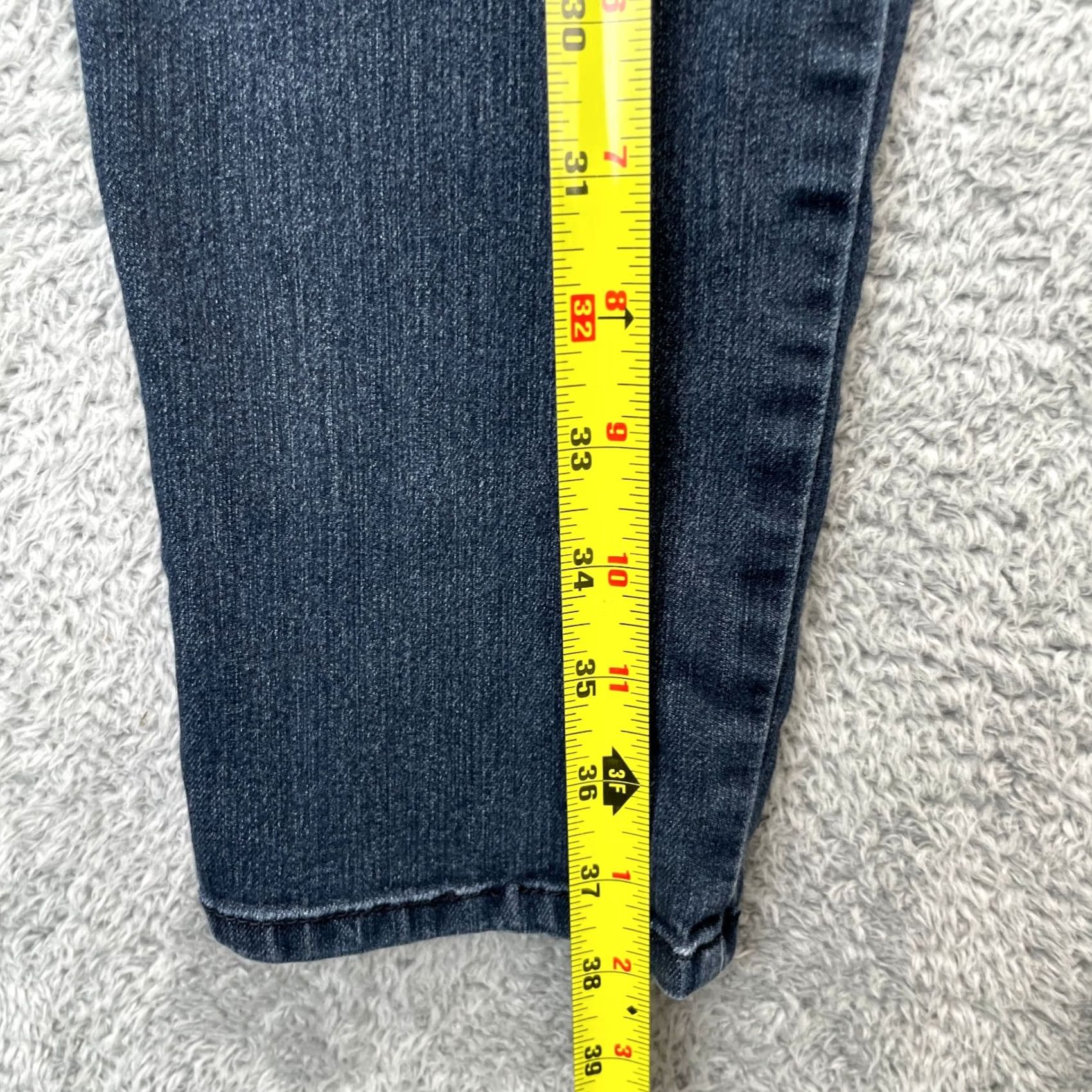 Vintage Democracy Jeans Womens Blue Skinny Stretch Mid Rise Denim Slim Dark Wash 32x28 Size 24" / US 00 / IT 34 - 5 Thumbnail