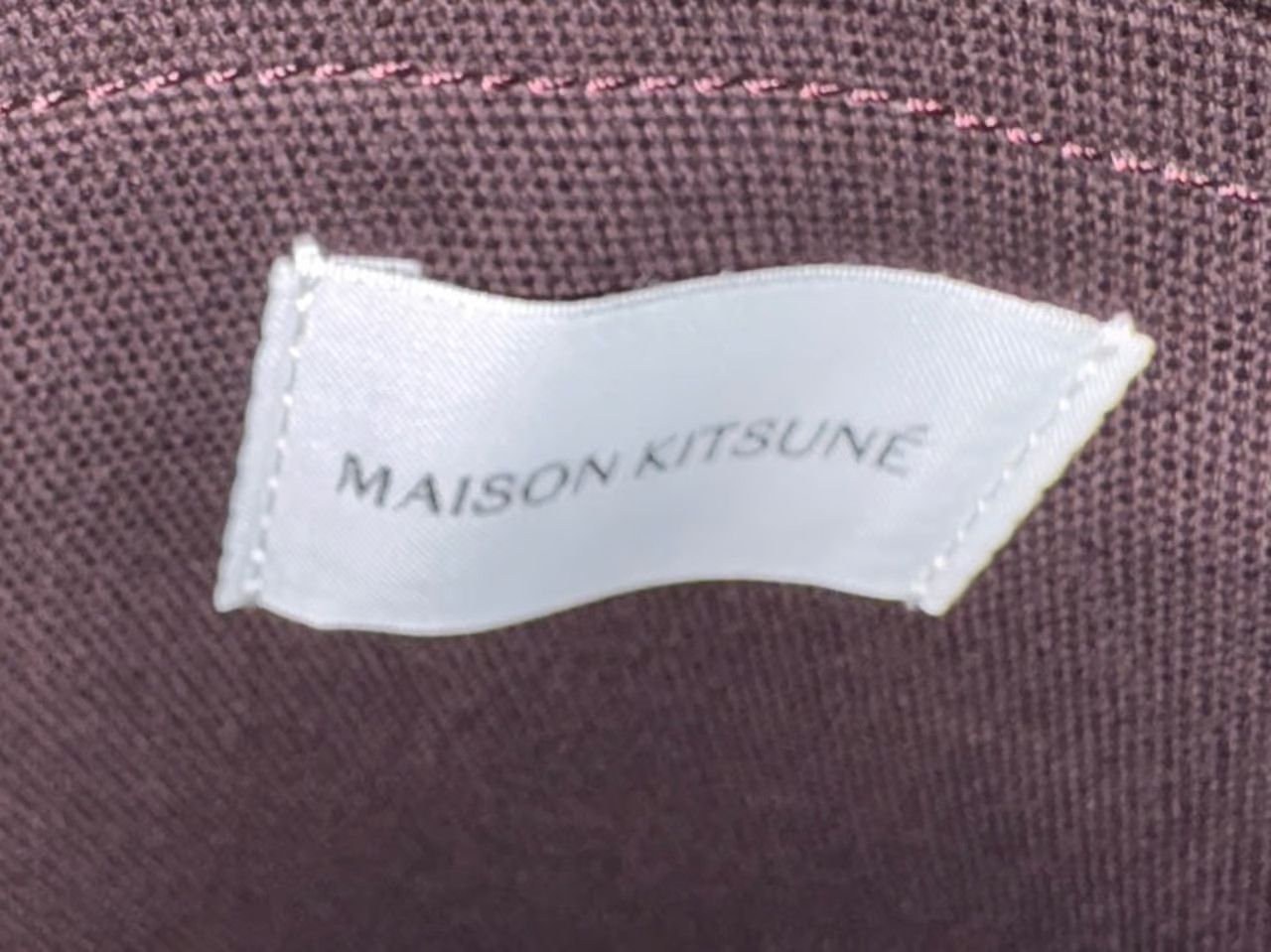 Maison Kitsune Fox Head Large Brown Tote Size ONE SIZE - 3 Thumbnail