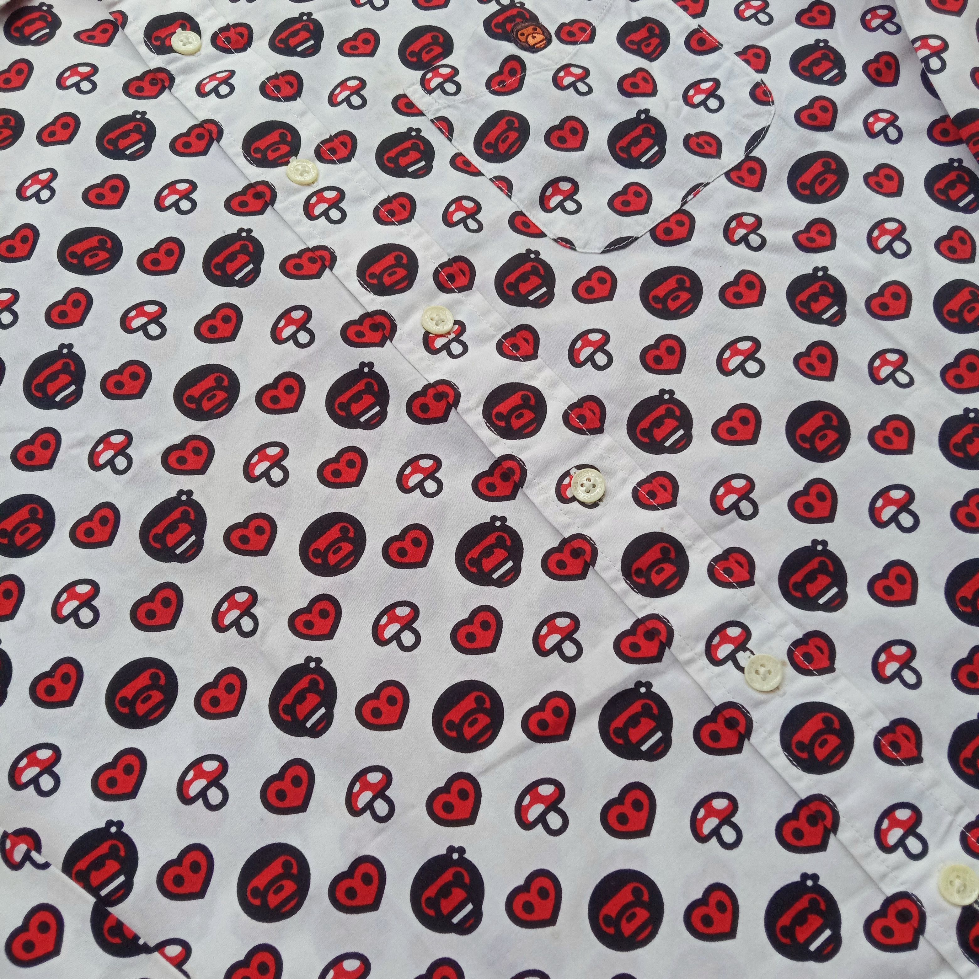 Bape Baby Milo Monogram Button Up Shirt (2007) Size US S / EU 44-46 / 1 - 4 Thumbnail
