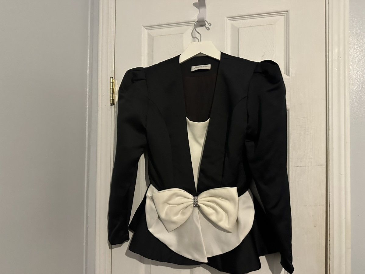 Saks Fifth Avenue Vtg 80s Saks Fifth Avenue Evening Blazer - Puff Sleeve Size S / US 4 / IT 40 - 1 Thumbnail