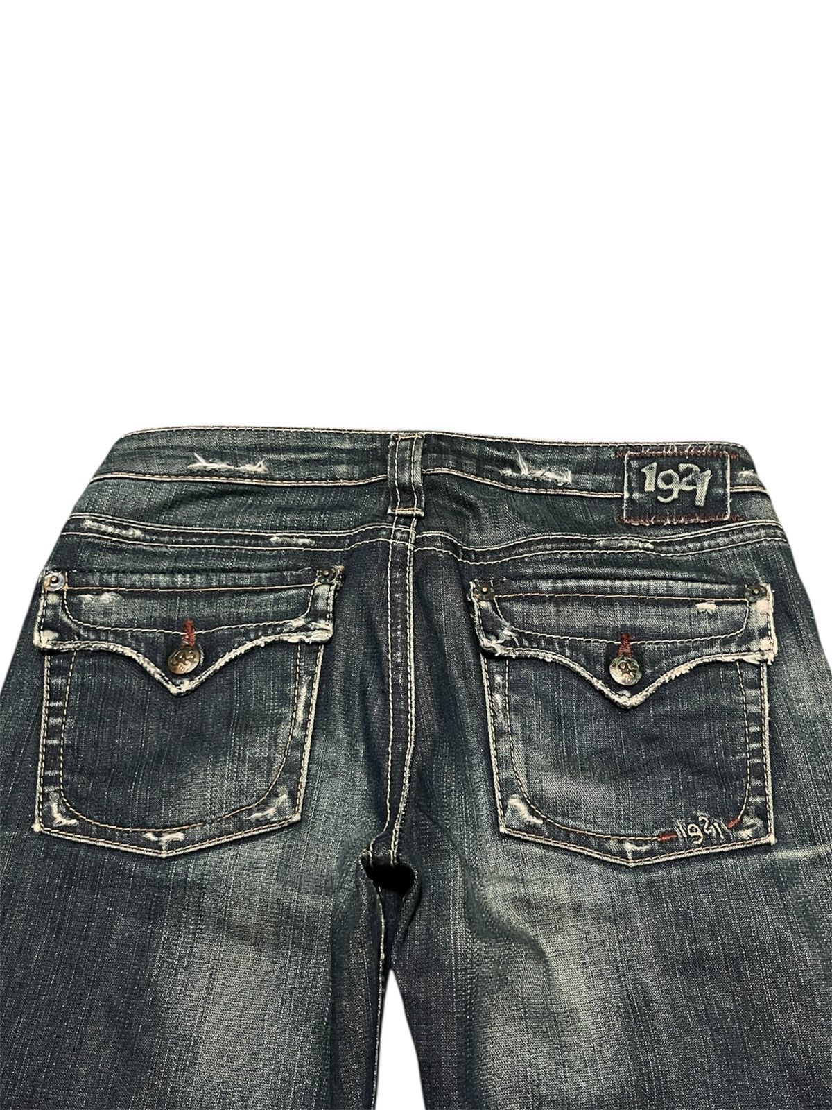 Hysteric Glamour × Japanese Brand × Tornado Mart Flared 💥 1921 Art Dark Blue Denim Rugged Y2K Size 30" / US 8 / IT 44 - 9 Thumbnail