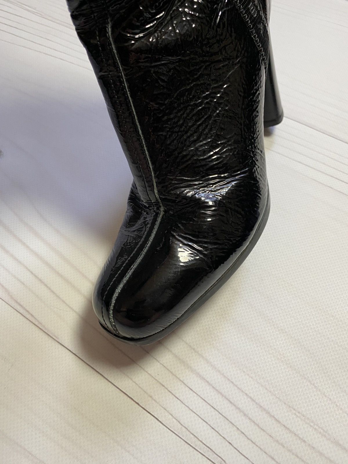 Prada Prada Sport Patent Leather Knee Boots Size US 8 / IT 38 - 16 Thumbnail