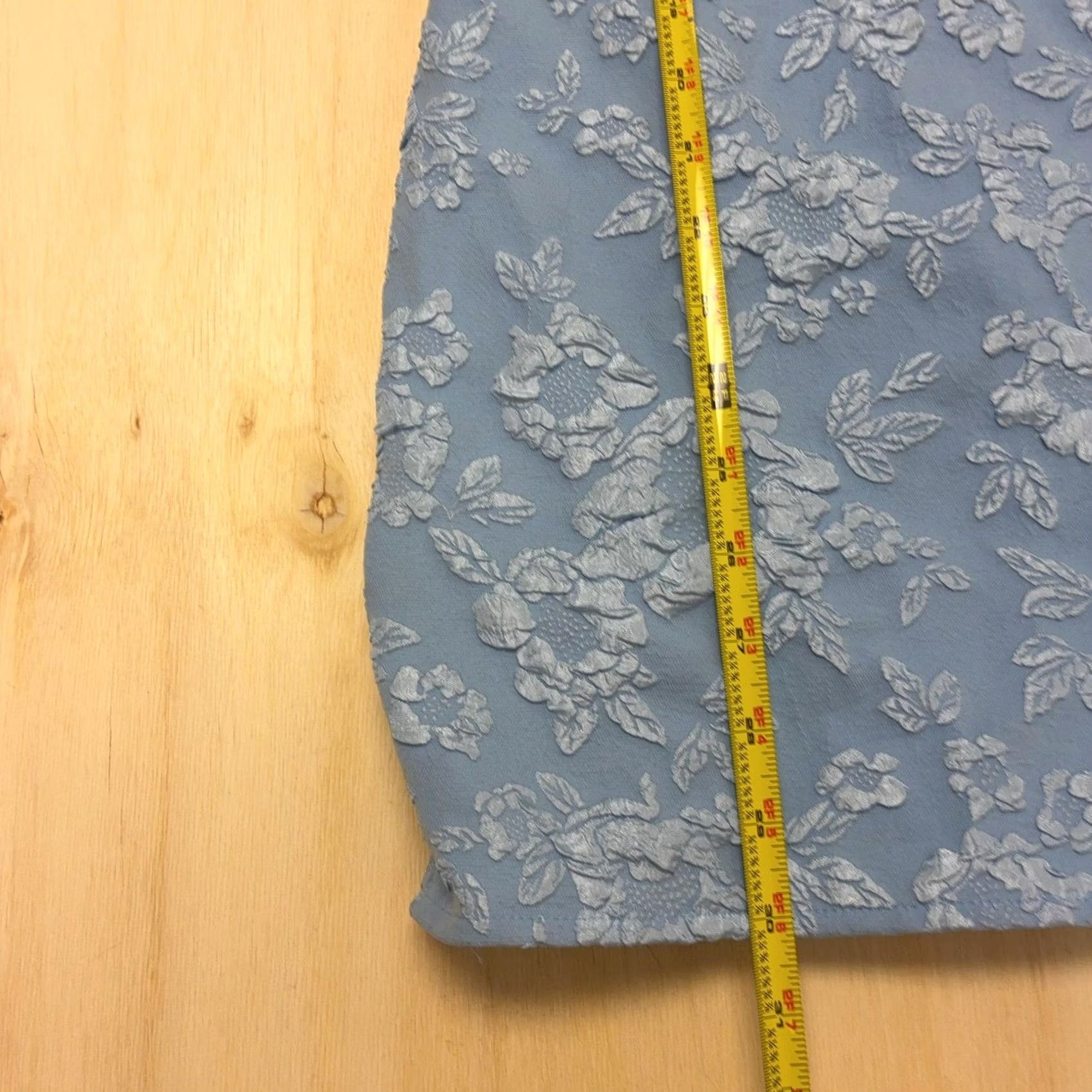 Vintage Live To Be Spoiled Dress Womens Small Blue Floral Square Neck Bodycon Slip Short Size 28" / US 6 / IT 42 - 5 Thumbnail