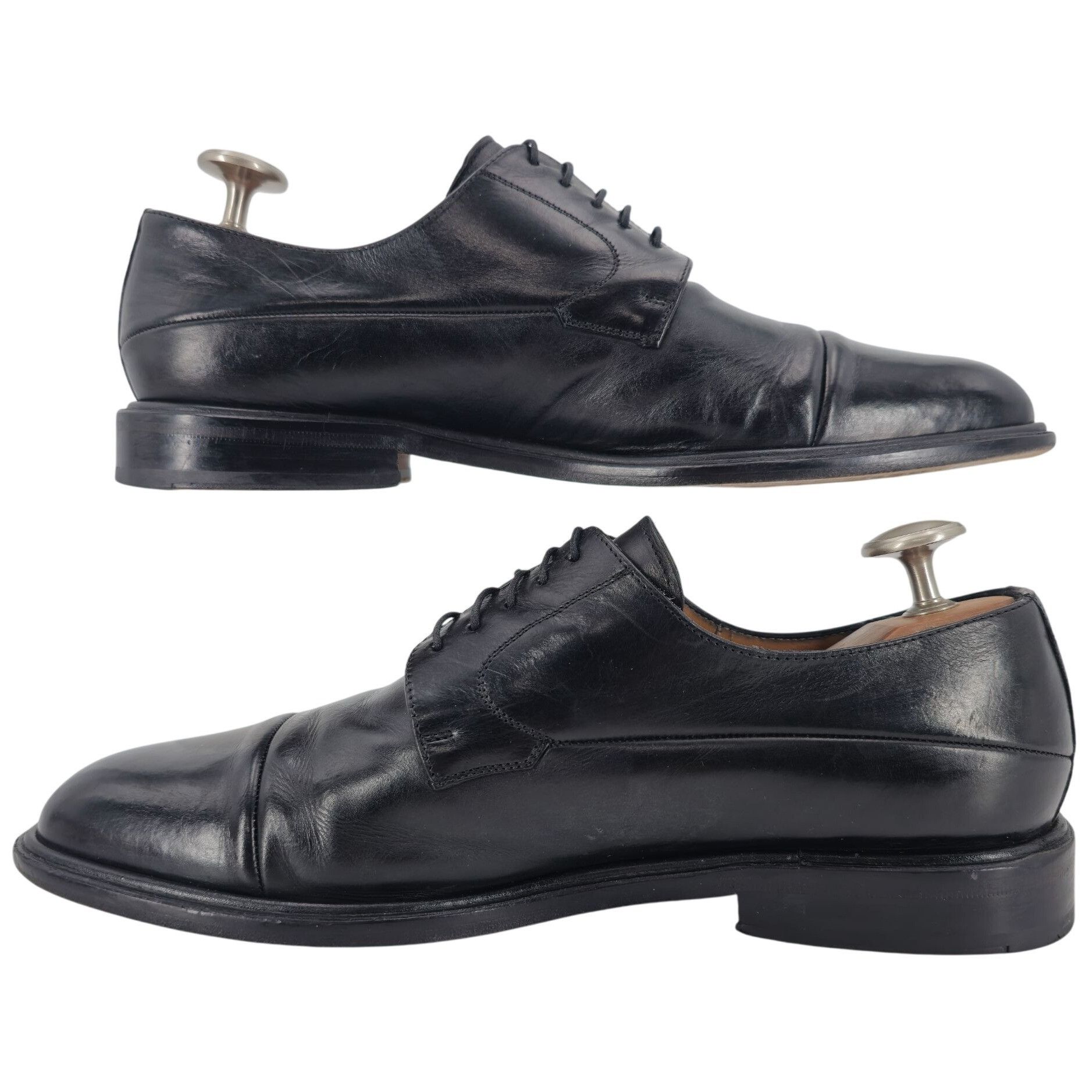 Mezlan Mezlan Spain Mens size 11 Dress Shoes Black Leather Cap-toe Size US 11 / EU 44 - 10 Thumbnail