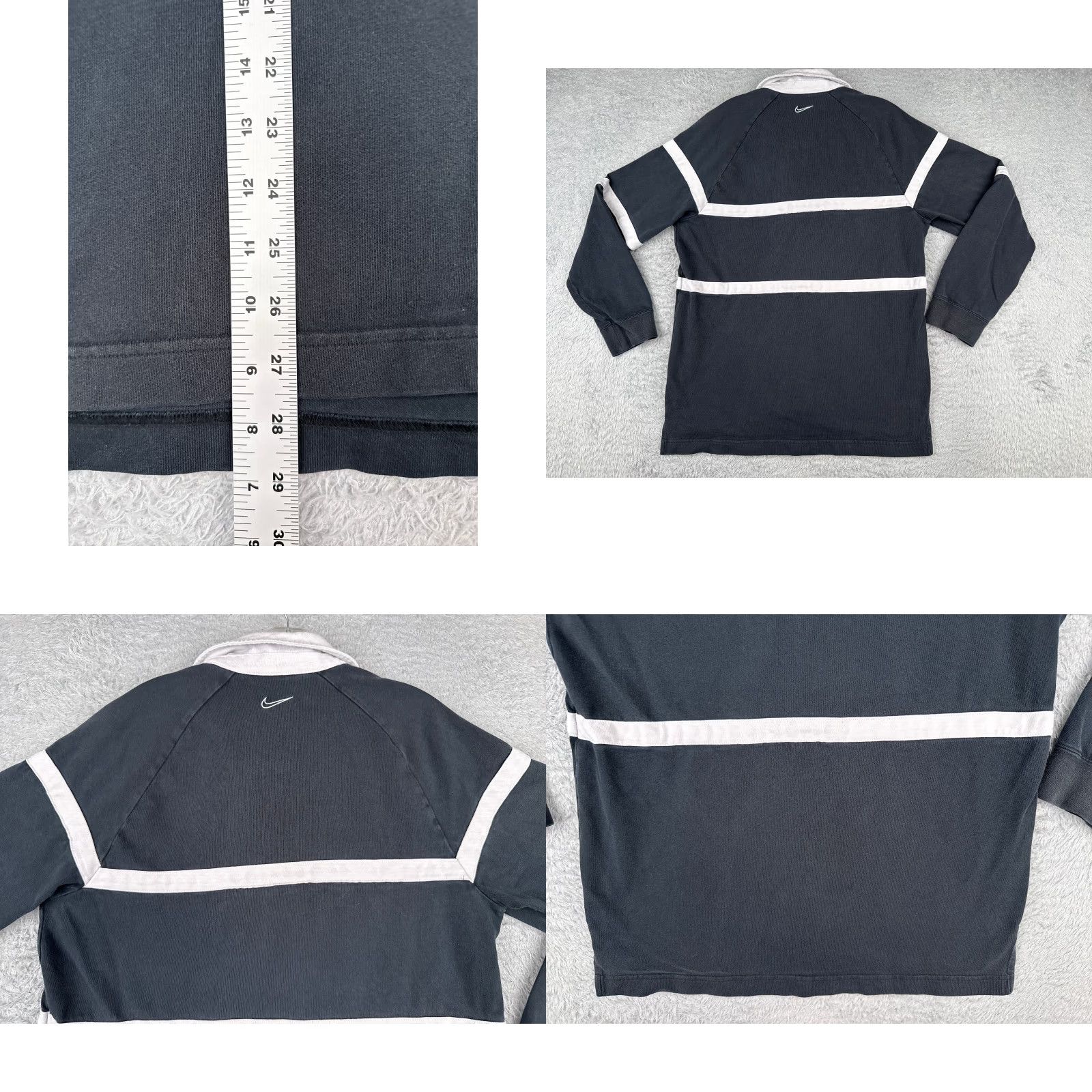 Nike Nike Polo Shirt Men M Black 100% Cotton Long Sleeve Polo Golf Swoosh Classic Embroidered Logo Shirt Size US M / EU 48-50 / 2 - 9 Thumbnail