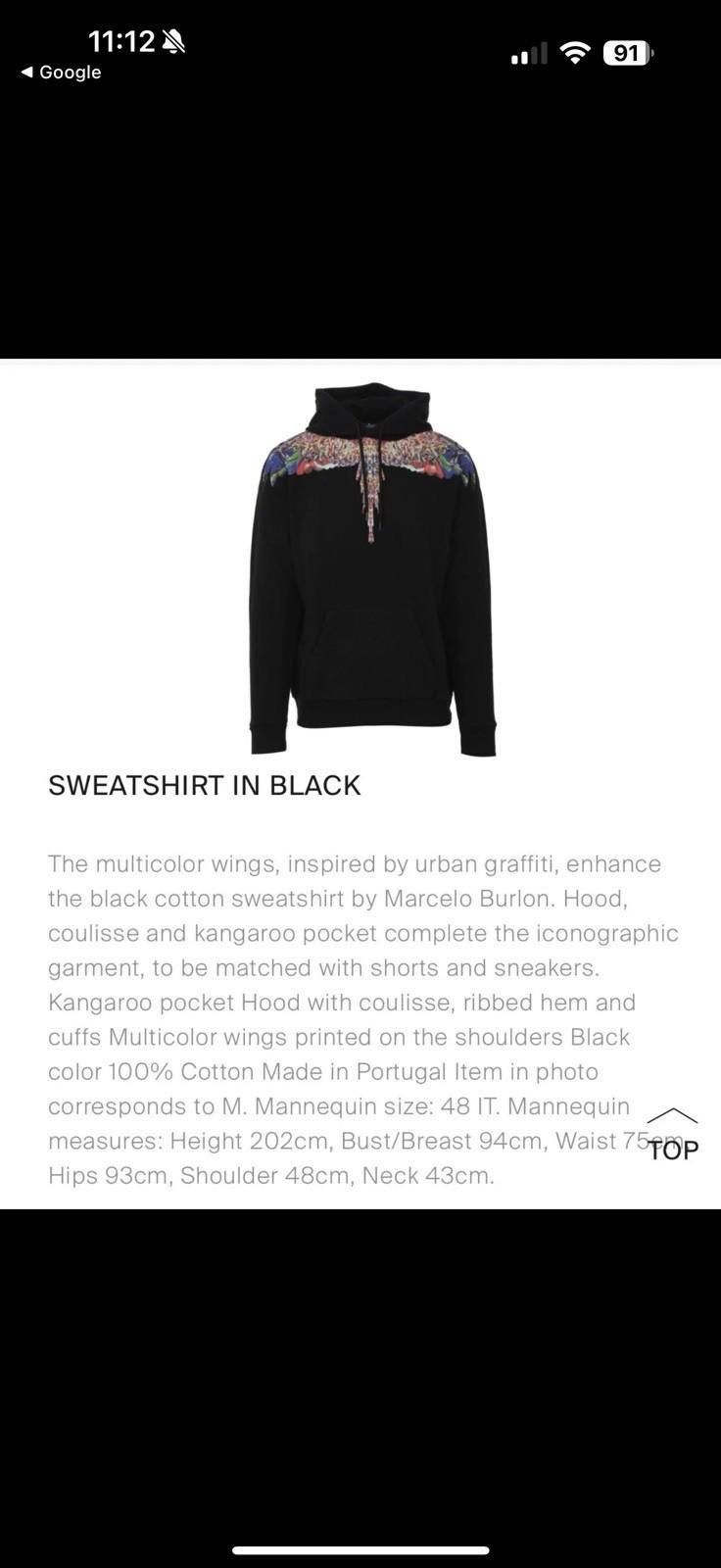 Marcelo Burlon MARCELO BURLON COUNTY OF MILAN SIZE LARGE Hoodie $700 Retail Size US L / EU 52-54 / 3 - 12 Thumbnail