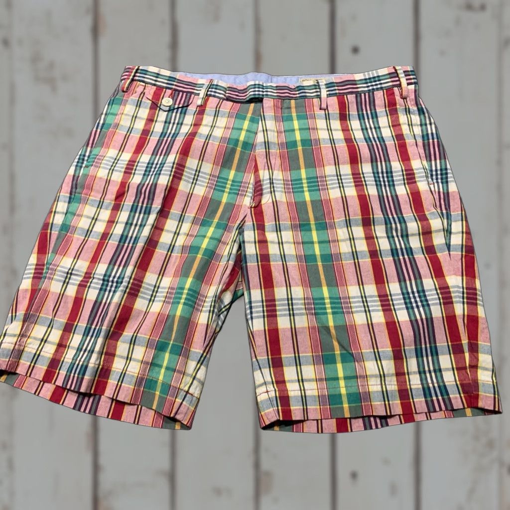 Polo Ralph Lauren VINTAGE Polo Ralph Lauren Men Shorts 34 Cotton Madras Plaid Summer Casual Preppy Chino 8" Inseam Size US S / EU 44-46 / 1 - 1 Thumbnail