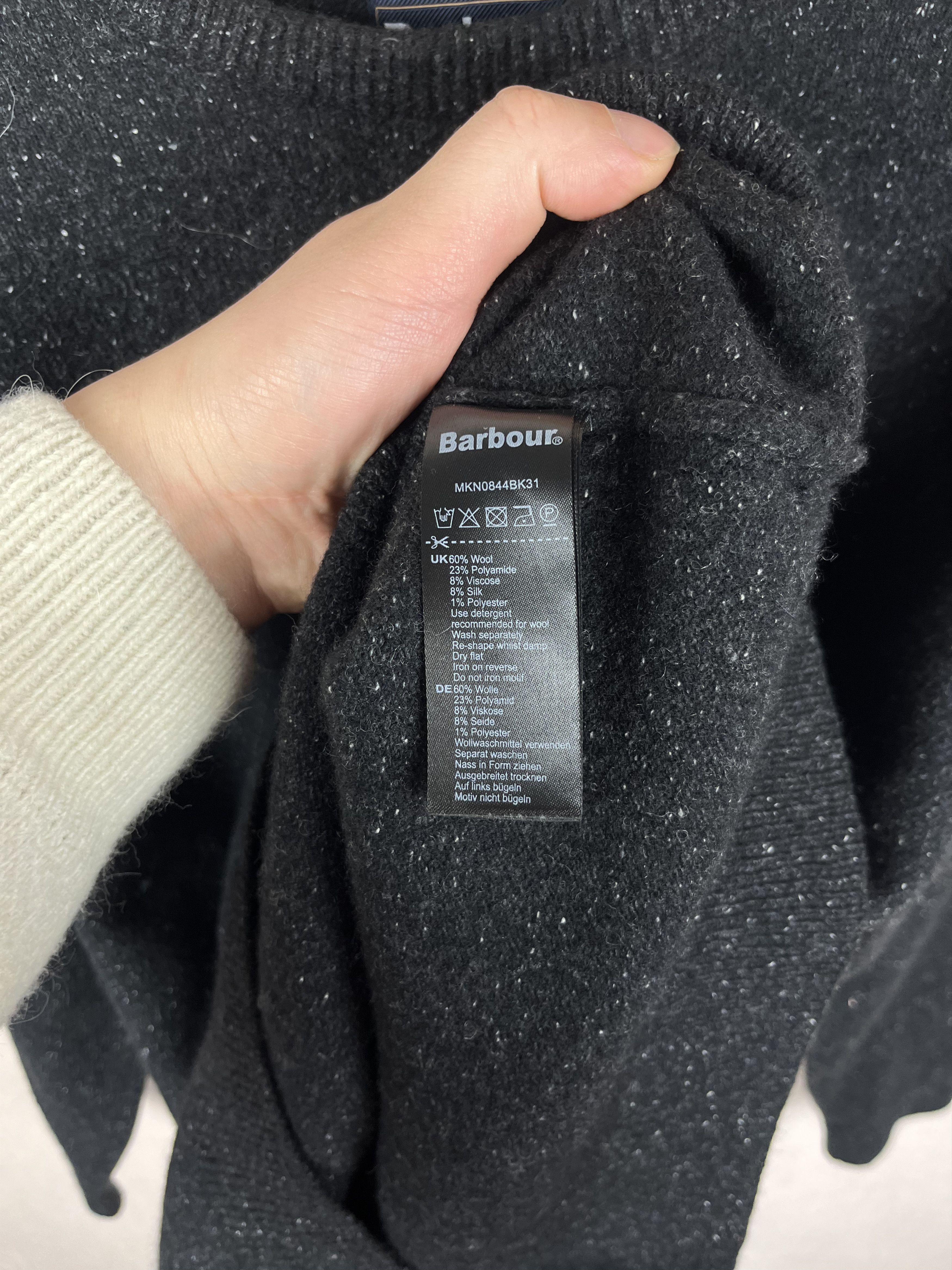 Barbour BARBOUR CREWNECK WOOL SILK POLYAMIDE VISCOSE SWEATER Size US L / EU 52-54 / 3 - 6 Thumbnail