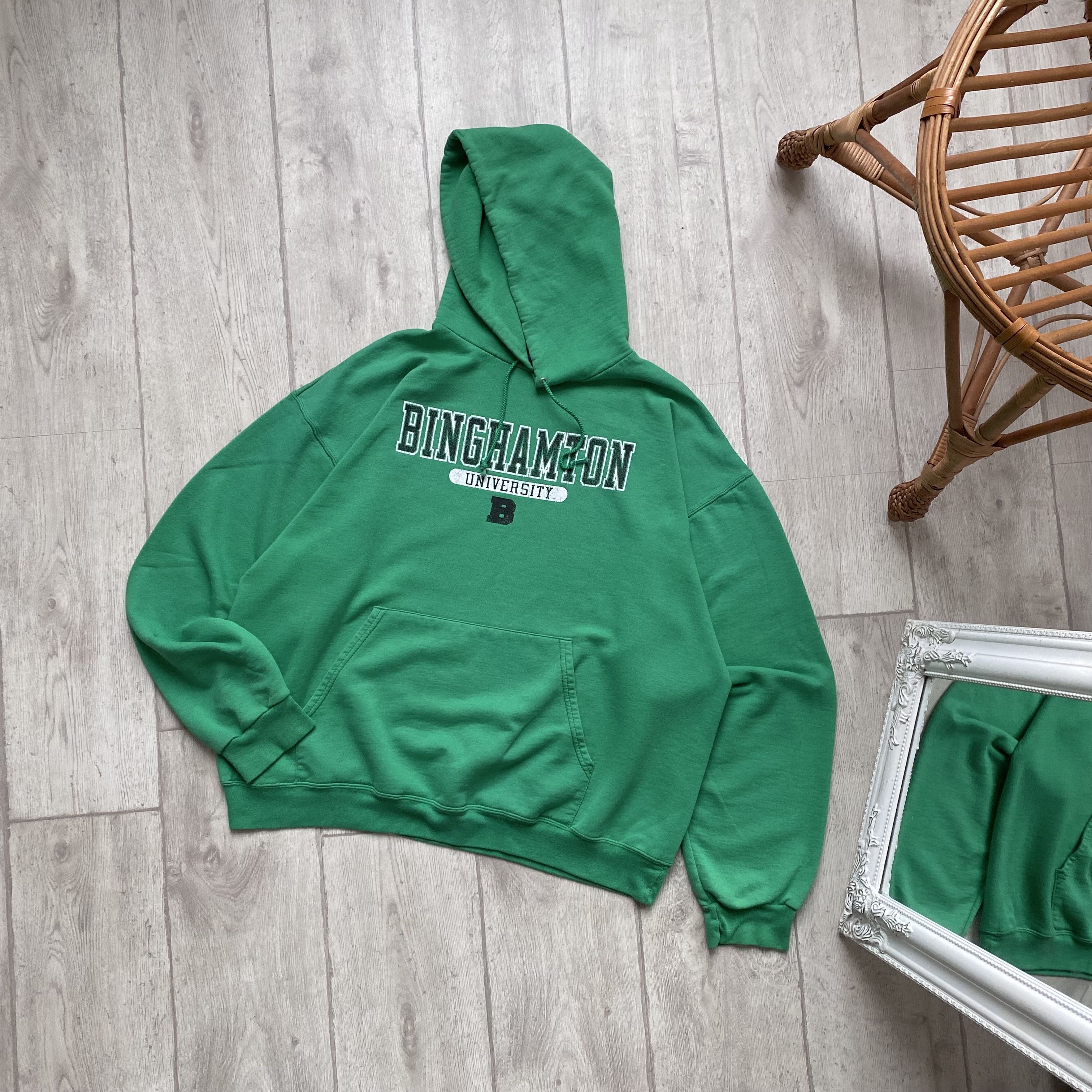 Champion Vintage University of binghamton Champion Boxy Hoodie Size US XL / EU 56 / 4 - 1 Thumbnail
