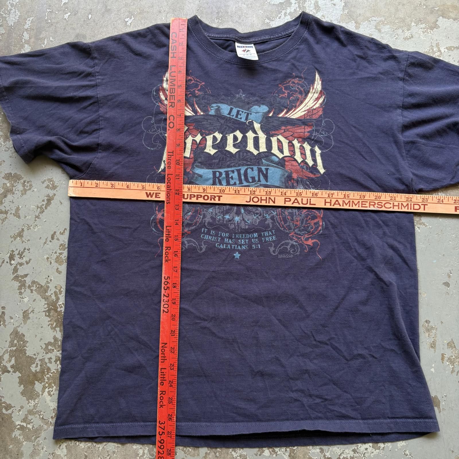 Jerzees × Vintage Vintage Y2K Freedom Affliction Bible Verse Jesus Shirt Size US XL / EU 56 / 4 - 5 Thumbnail