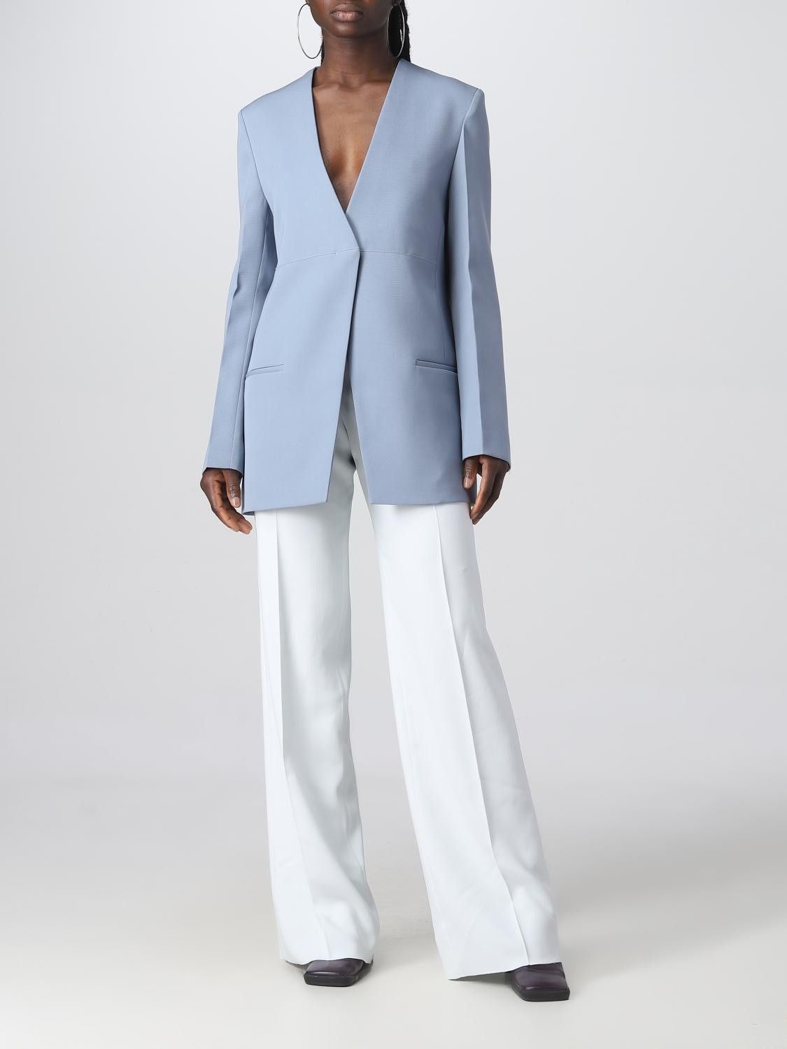 Jil Sander o1y0925 Blazer in Pastel Blue Size M / US 6-8 / IT 42-44 - 4 Thumbnail