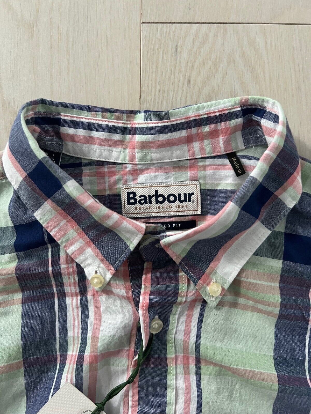Barbour Barbour Nickwell Tailored Button Shirt Check Sky ( M ) Size US M / EU 48-50 / 2 - 4 Thumbnail