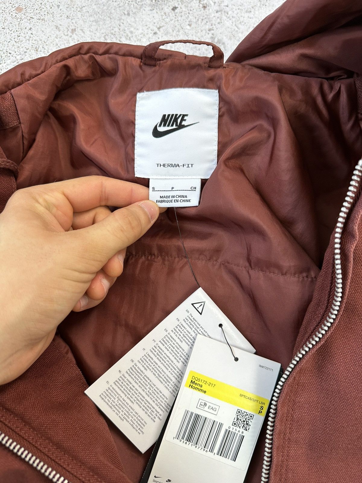 Other Nike Life Padded Hooded Jacket Men Brown S styled Size US S / EU 44-46 / 1 - 10 Thumbnail