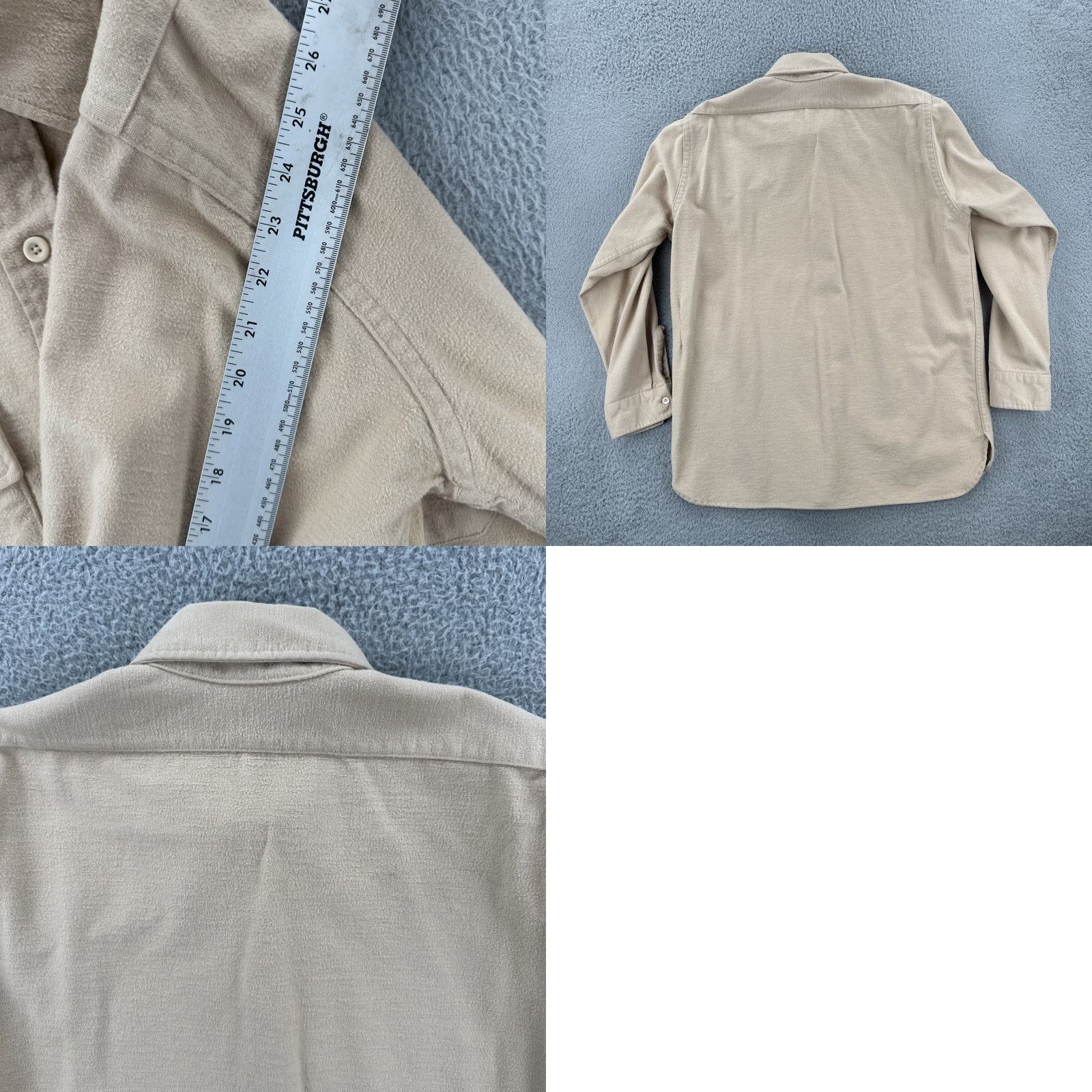 Vintage VINTAGE Unbranded Button-Up Shirt Mens L Heavyweight Cotton Khaki Brown USA EUC Size US L / EU 52-54 / 3 - 10 Thumbnail