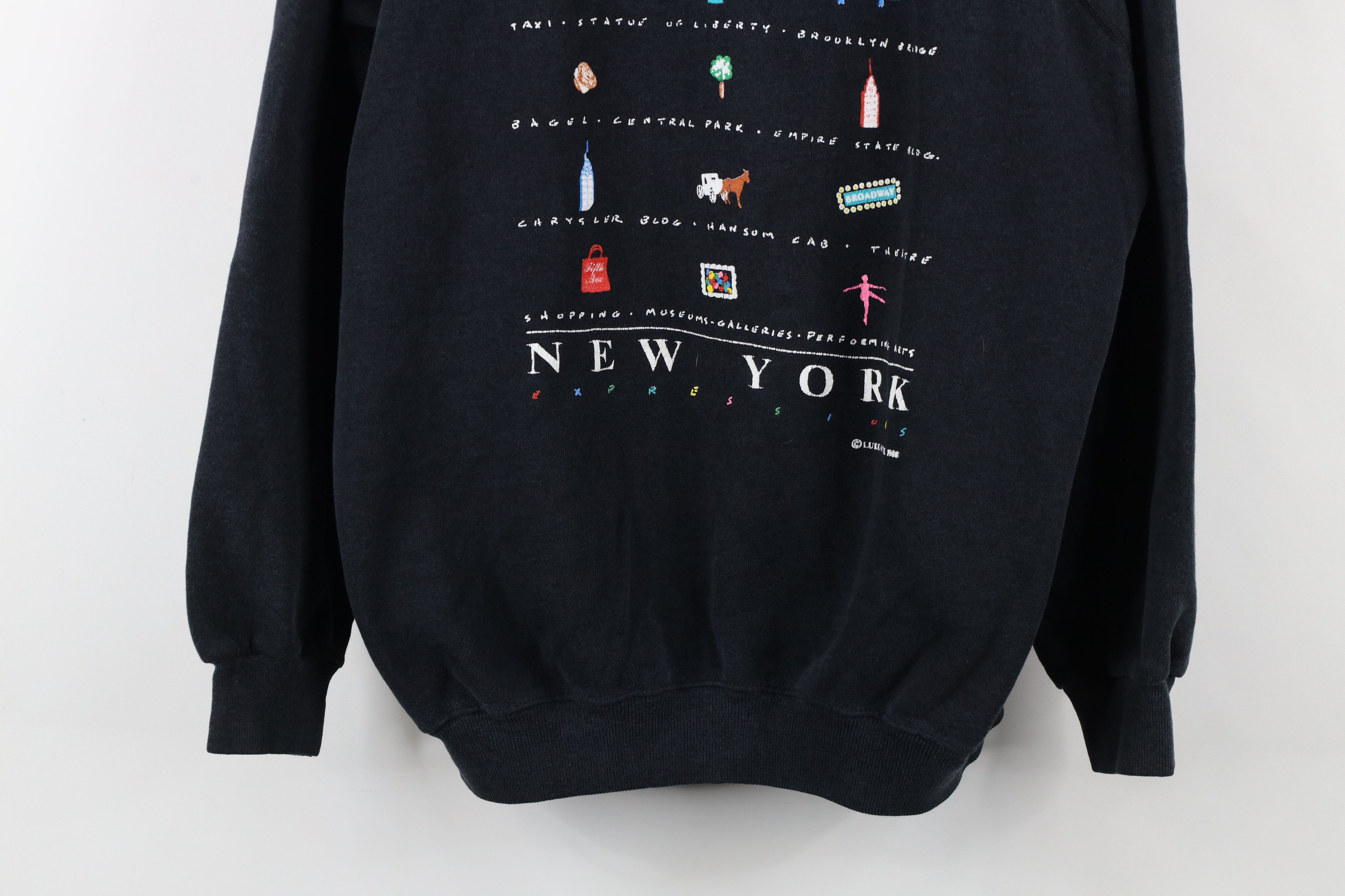 Vintage Vintage 80s Streetwear Spell New York City Sweatshirt USA Size XL / US 12-14 / IT 48-50 - 3 Thumbnail