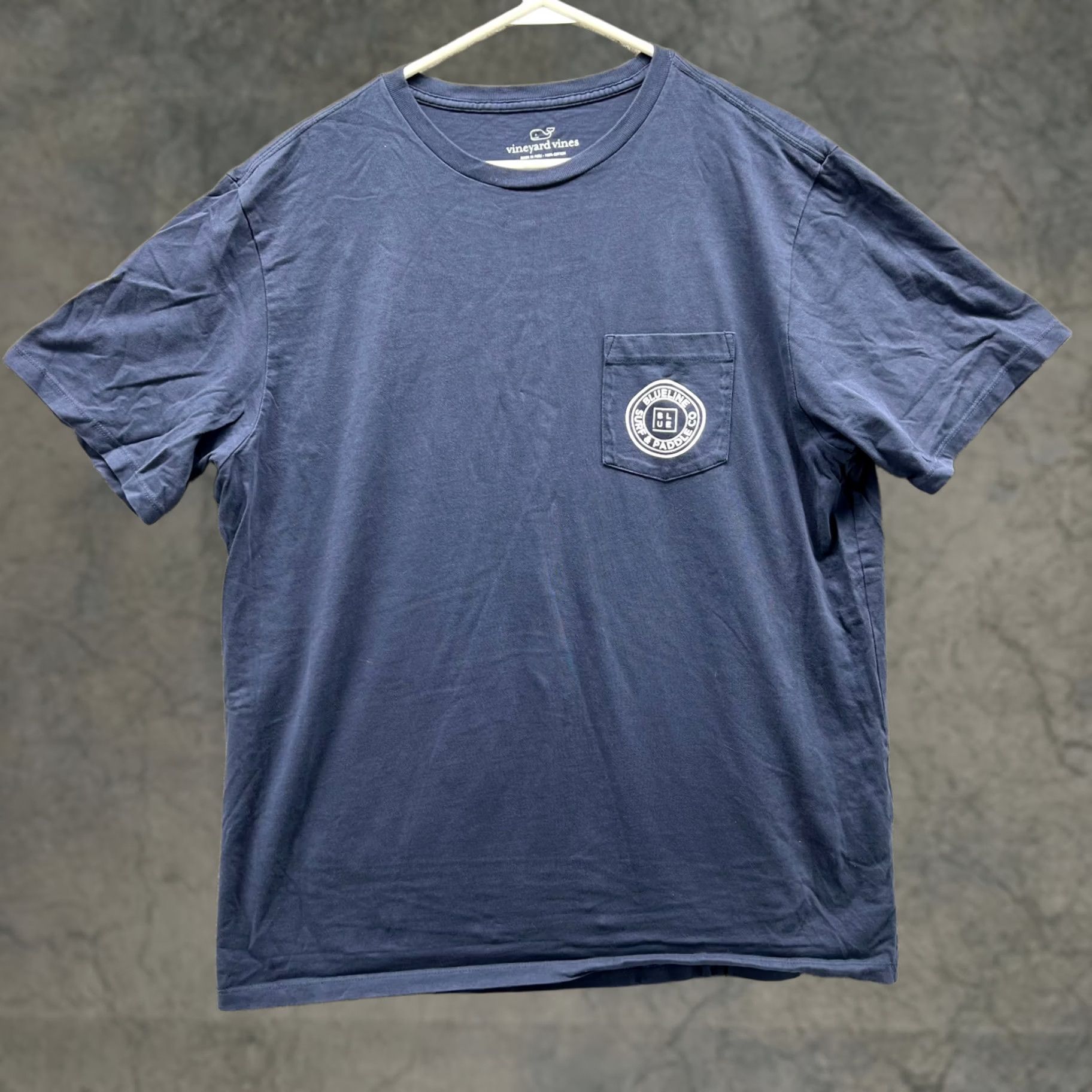 Vineyard Vines Vineyard Vines Shirt Mens Large Blue Crewneck Cotton Pocket Tee Whale Logo Shirt Size US L / EU 52-54 / 3 - 1 Thumbnail