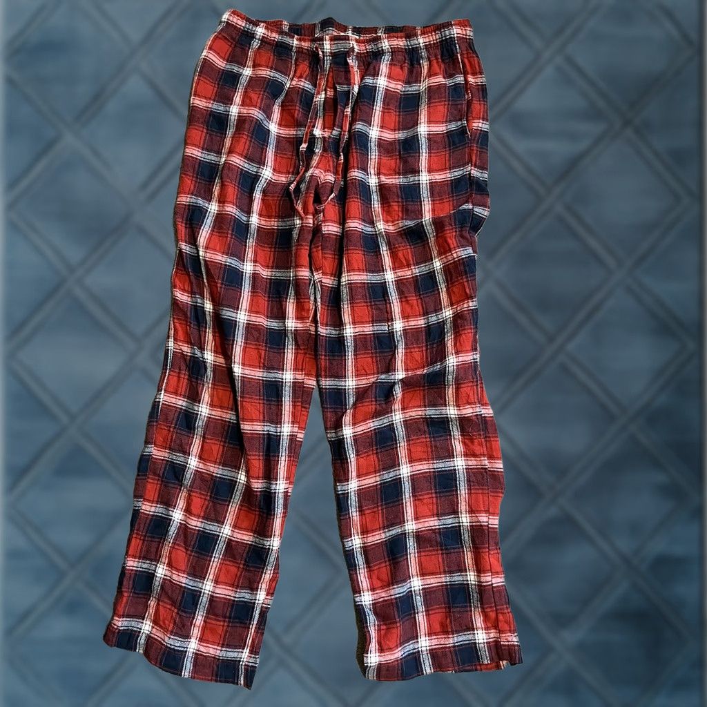 Croft & Barrow Croft & Barrow Mens Lounge Pants Plaid Red L Distress Size L Size US 33 - 1 Thumbnail