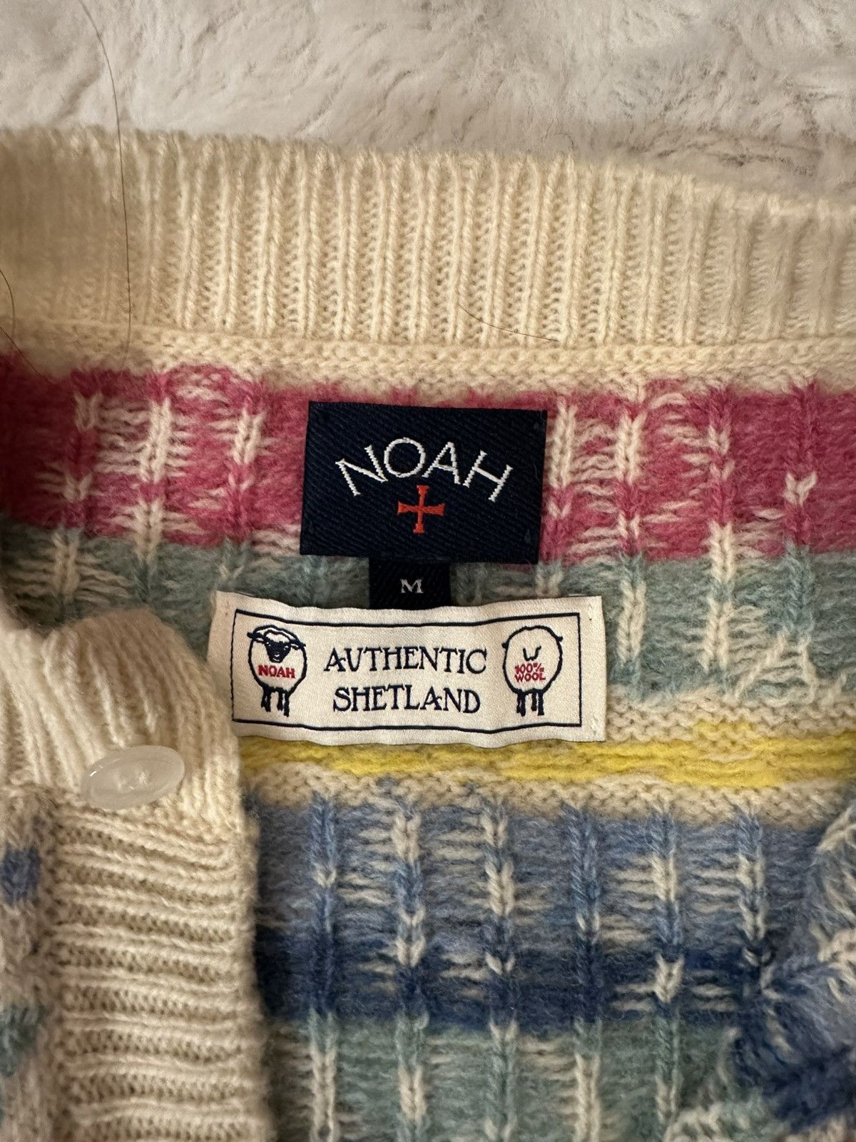 Noah Noah Shetland Wool Floral Cardigan Size US M / EU 48-50 / 2 - 3 Thumbnail