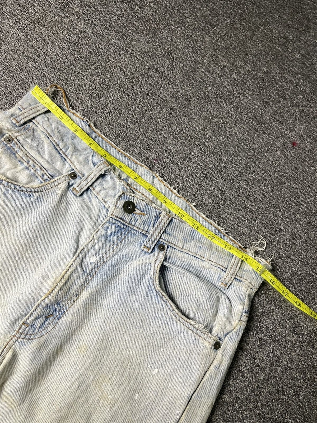 Japanese Brand × Vintage Japanese Brand Custom Patchwork Ripped Jeans (104) Size US 31 - 5 Thumbnail