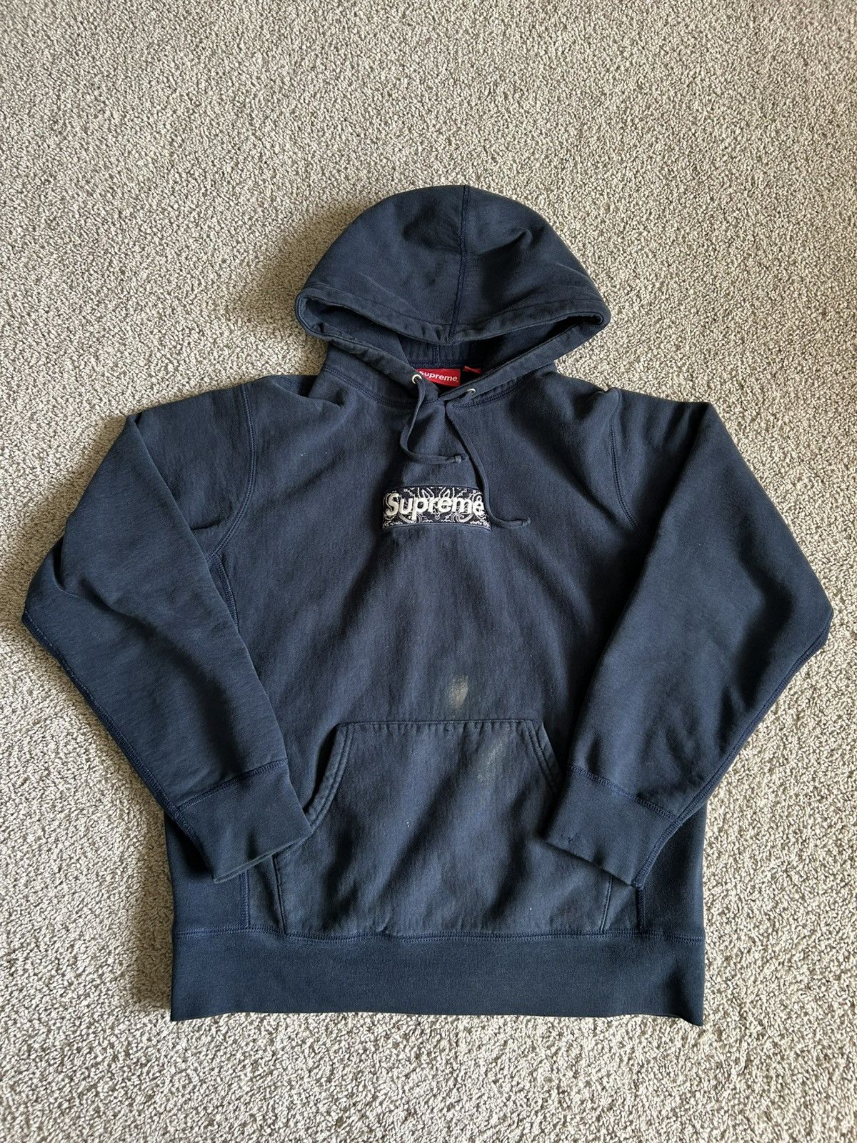 い*の様 Supreme Box Logo Hooded Washed Navy Supreme Box Logo Hooded Sweatshirt (FW21) Washed Navy Men's