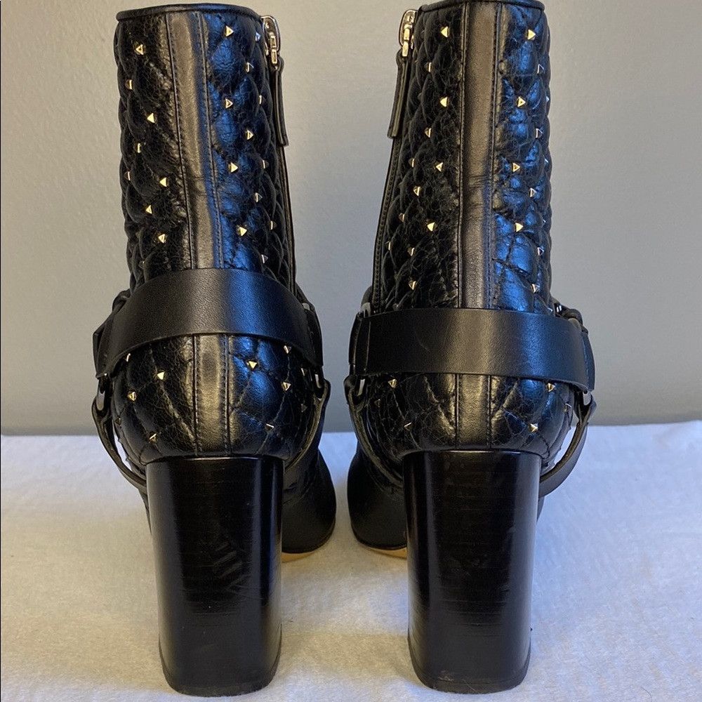 Valentino Valentino Garavani 'Rockstud' Spiked Black Leather Boots 37 Size US 7 / IT 37 - 7 Thumbnail