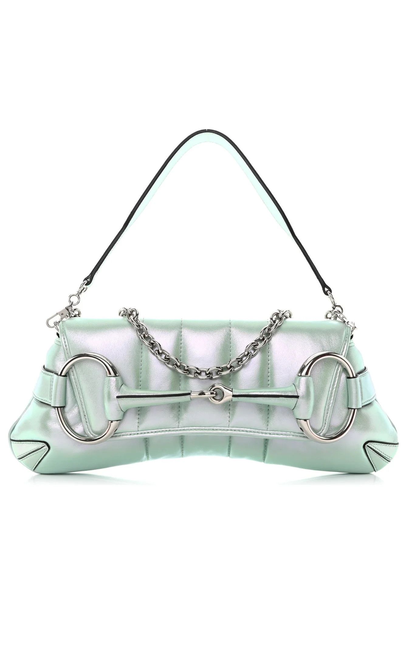 Gucci Gucci Horsebit Chain Shoulder Bag Vertical Quilted Leather Size ONE SIZE - 1 Thumbnail