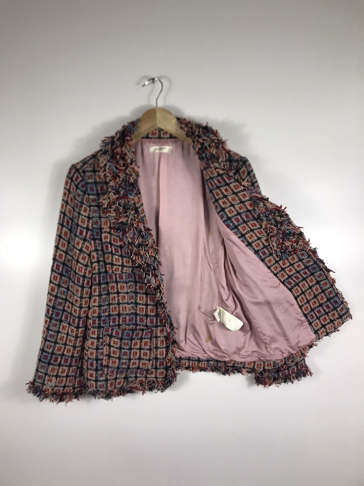 Elisa Cavaletti 🔥Nice Design Elisa Cavaletti Italia Wool Tweed Coat Jacket Size S / US 4 / IT 40 - 9 Thumbnail
