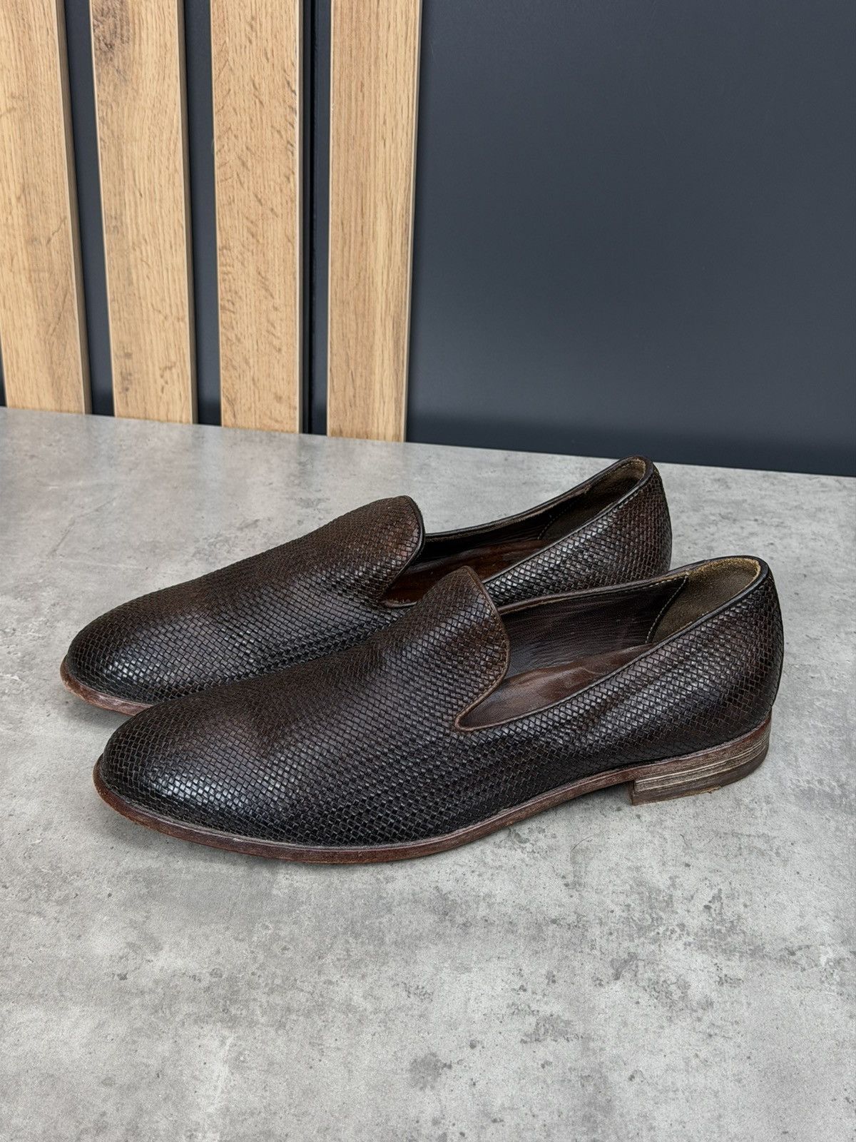 MoMA MOMA Woven Leather Loafers Brown EU 43 Size US 10 / EU 43 - 1 Thumbnail