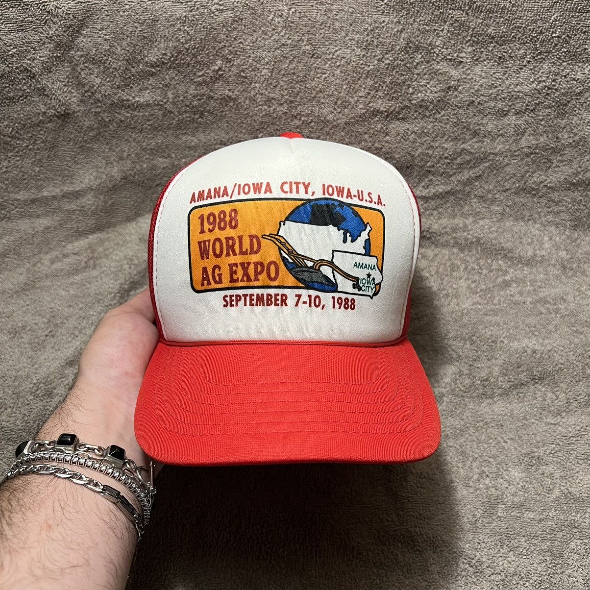 Vintage Vintage 80s Ag Expo Mesh Trucker Hat Snapback Iowa City USA Size ONE SIZE - 2 Thumbnail