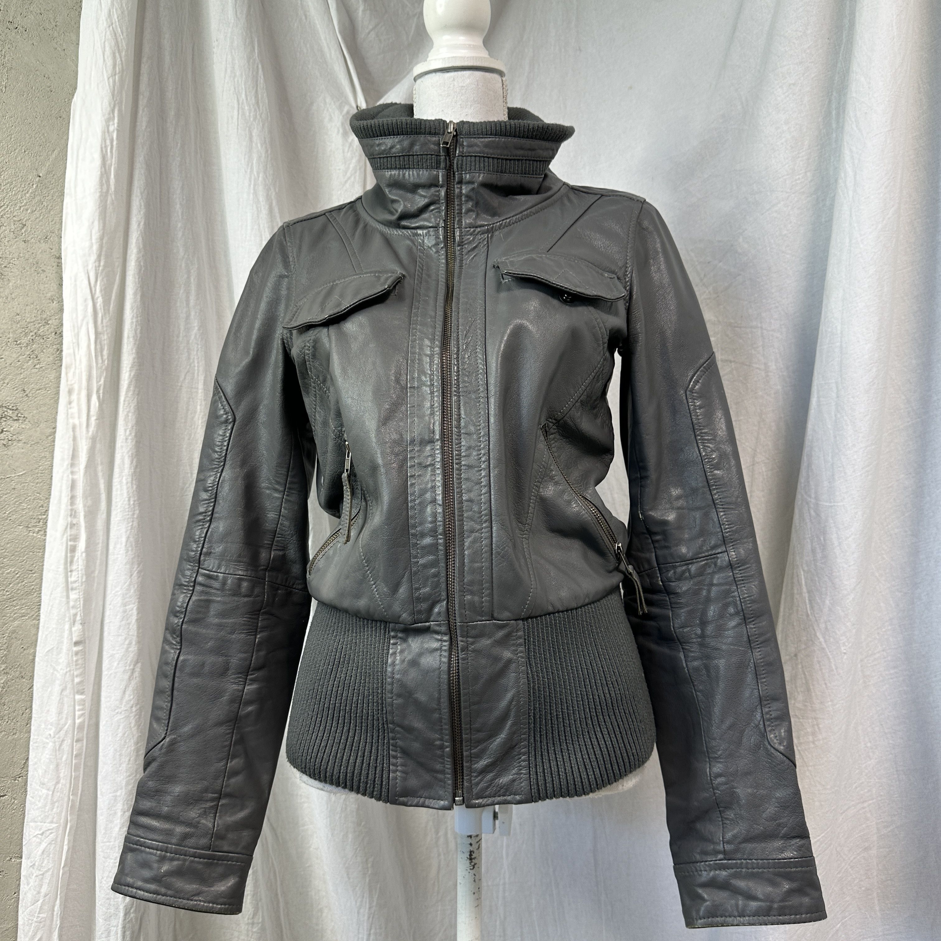 Vintage Vintage Leather Biker Moto Racing Big Collar Jacket 00s Size US M / EU 48-50 / 2 - 5 Thumbnail