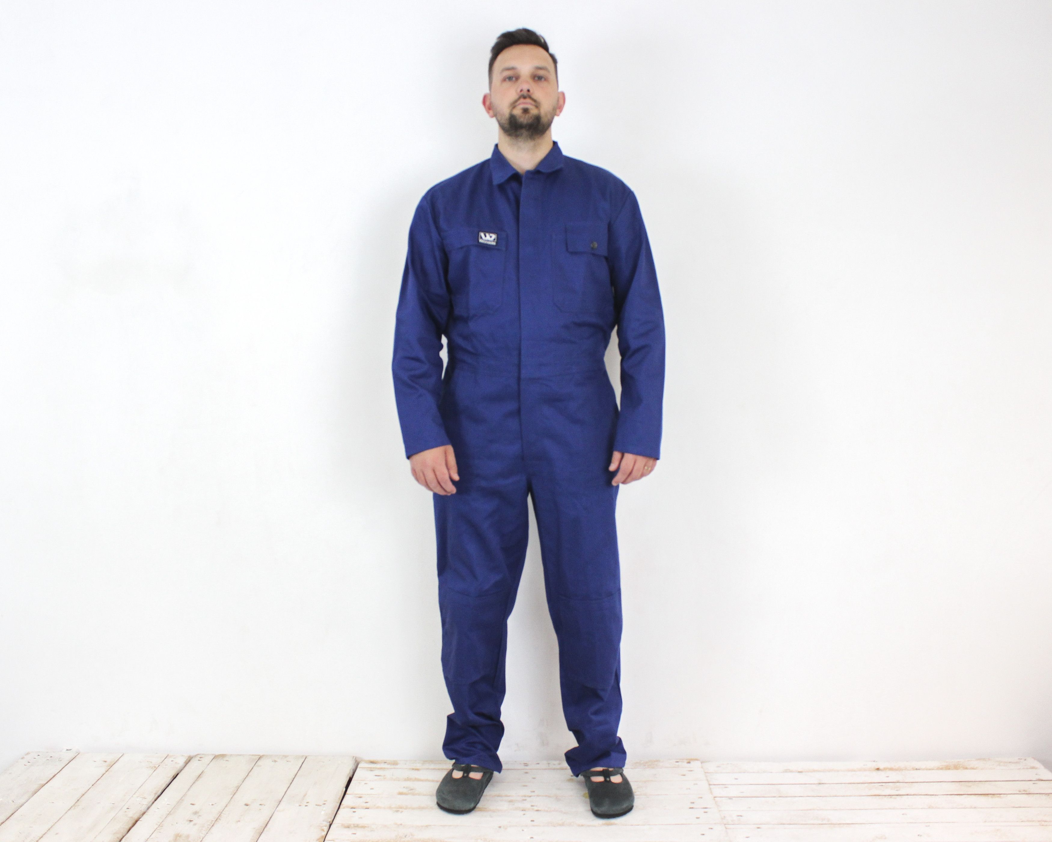 Vintage Wenaas Workwear Mens M Jumpsuit Boilersuit Coverall Chore Size US 36 / EU 52 - 1 Thumbnail