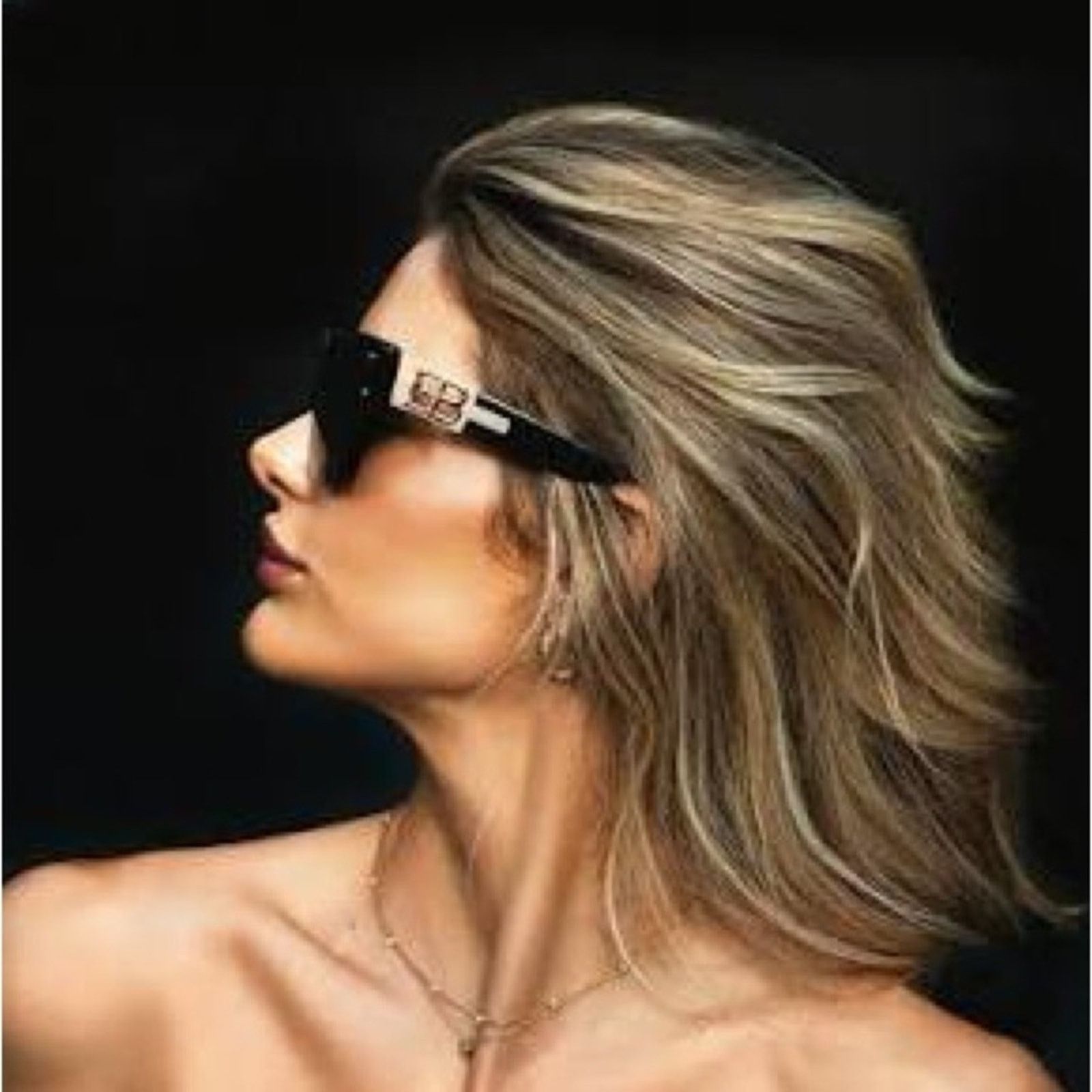 Bugatti New! BUGATTI 48L-BK Elegant Cat Eye Luxury Black Sunglasses Size ONE SIZE - 8 Thumbnail