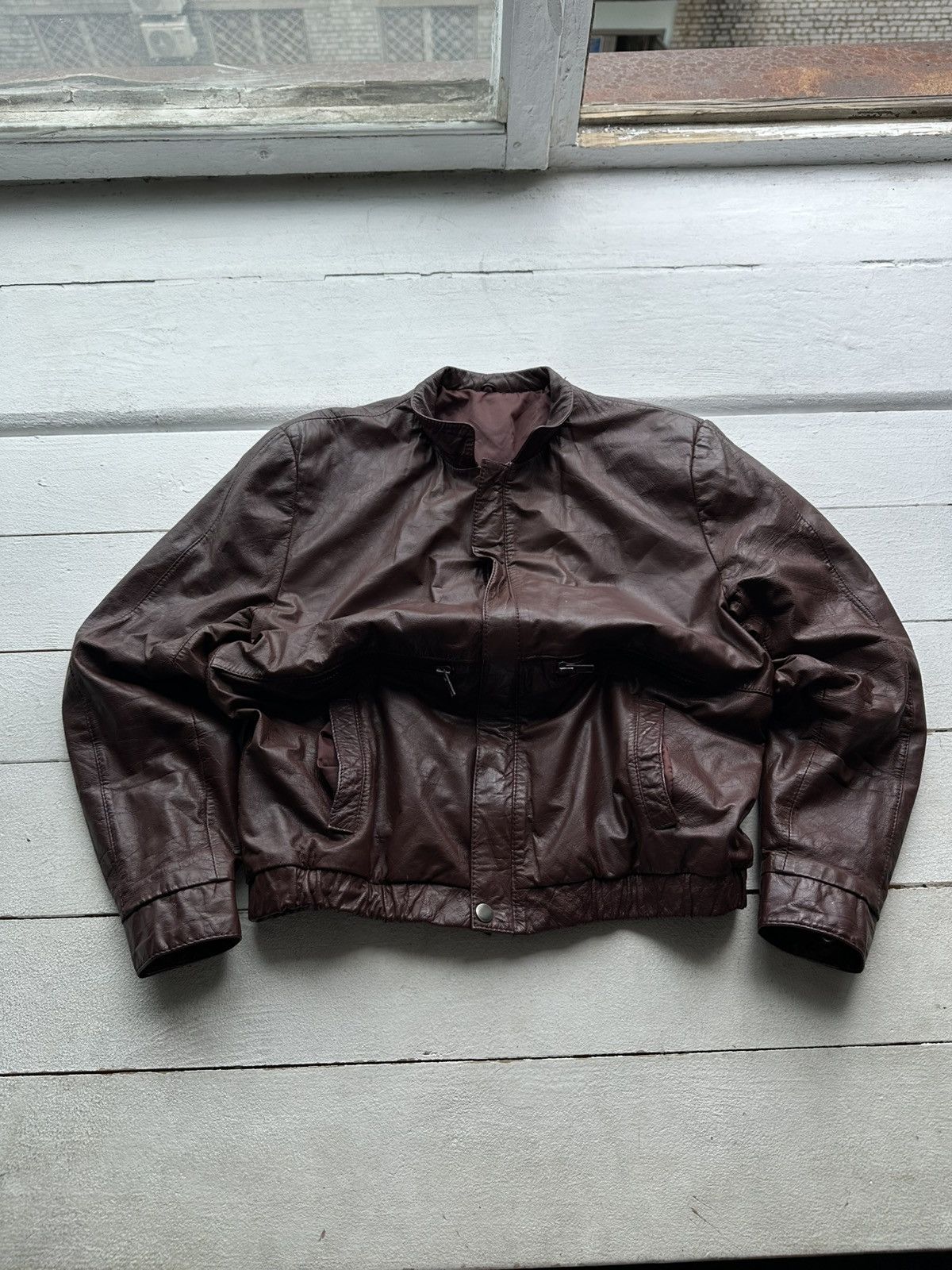 Other 🚨VNTG LEATHER JACKET AVANT GARDE ASYMMETRICAL BLACK MOTO Size US S / EU 44-46 / 1 - 1 Thumbnail