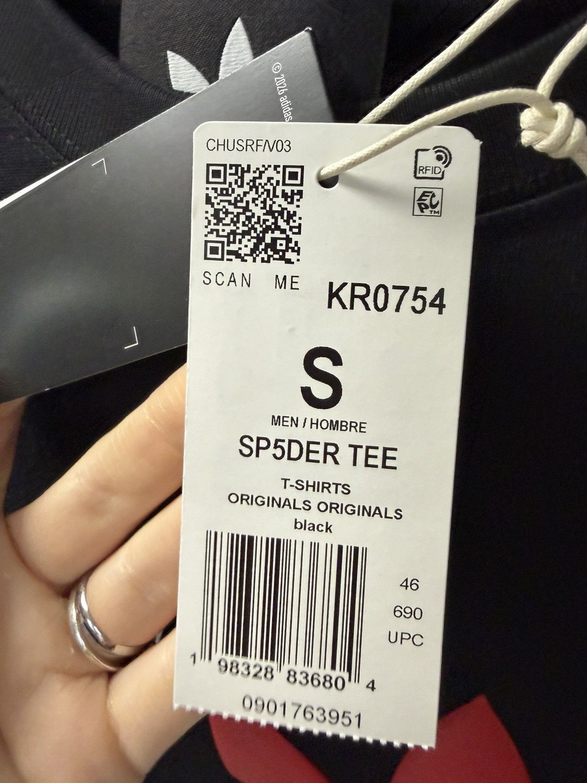 Sp5der Adidas X Sp5der Tee (Black) Size US S / EU 44-46 / 1 - 4 Thumbnail