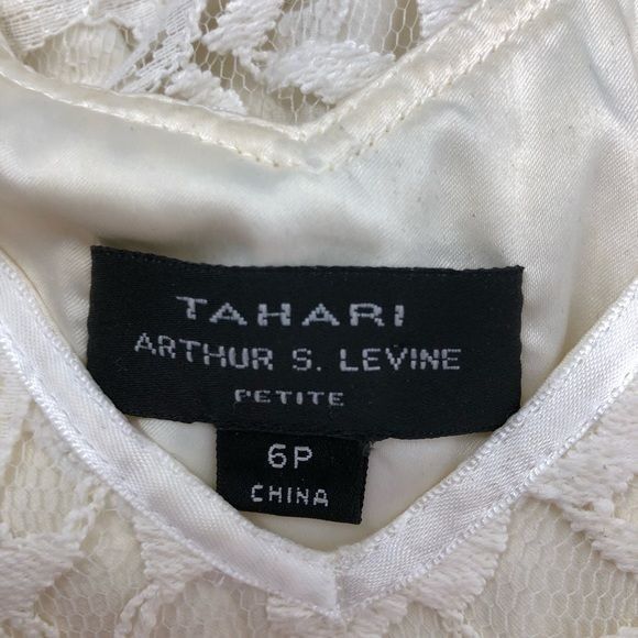 Elie Tahari Tahari Cottagecore Dress Sz 6P Cream Lace Ribbon Full Coquet Size M / US 6-8 / IT 42-44 - 2 Thumbnail