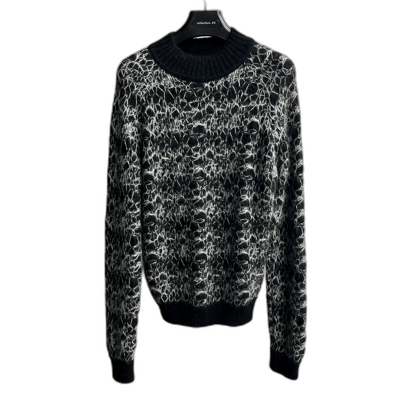 Saint Laurent Paris Saint Laurent Black and White Sweater-yf Size US XL / EU 56 / 4 - 1 Thumbnail