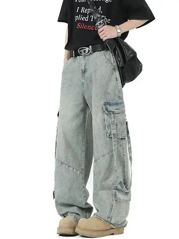 Japanese Brand Retro loose wide leg pocket jeans Size US 32 / EU 48 - 3 Thumbnail