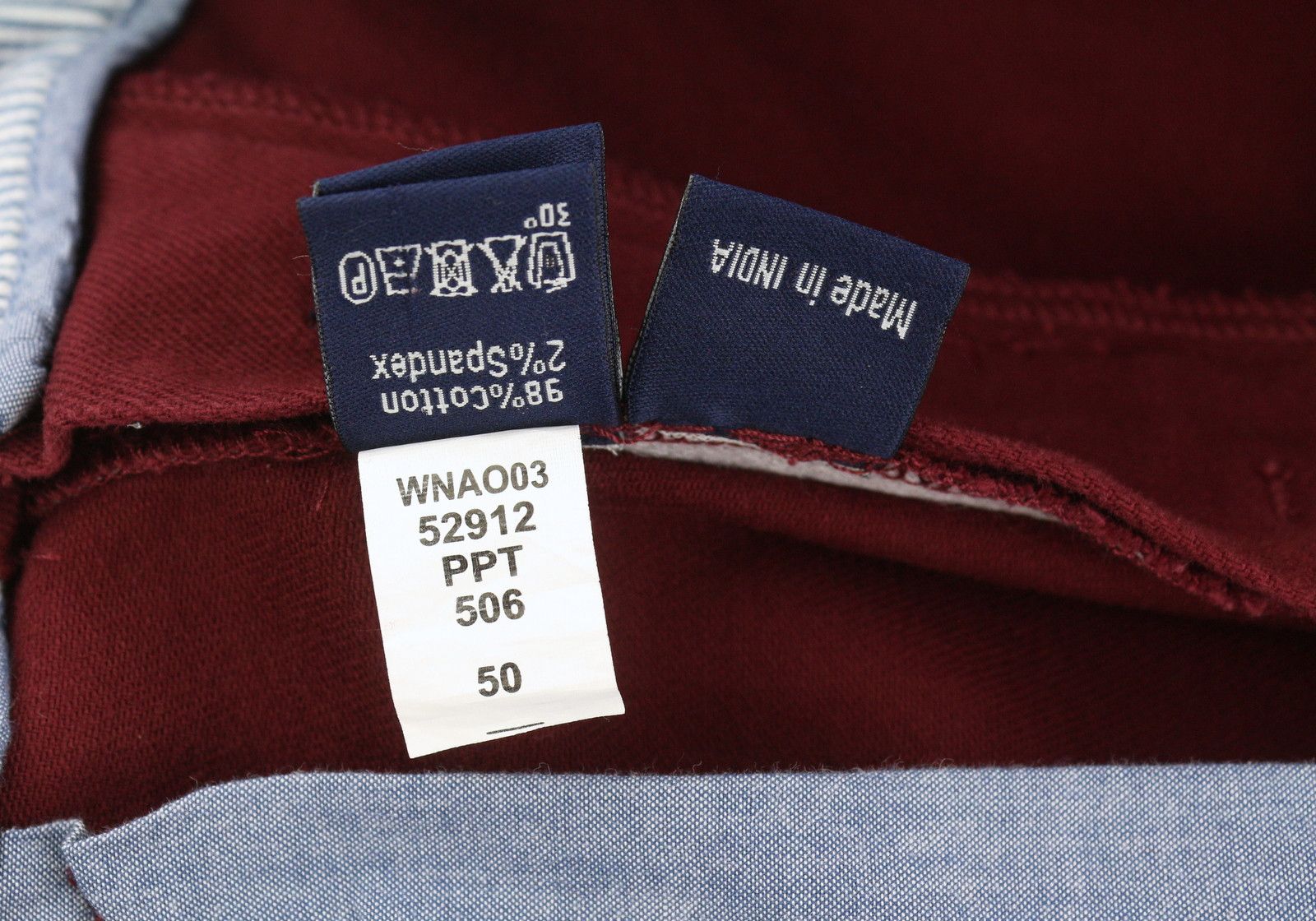 Harmont & Blaine 50 W36 Burgundy Narrow Zip Fly Chino Trousers 89121 Size US 36 / EU 52 - 9 Thumbnail