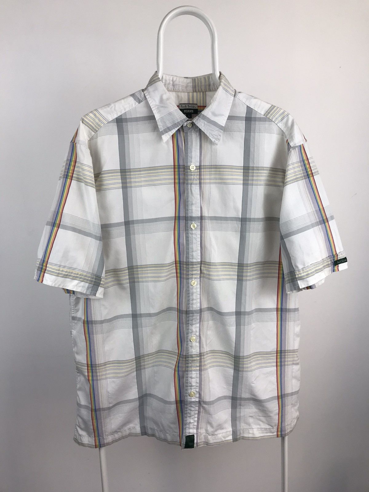 Paul Smith Vintage Paul Smith Rainbow Short Sleeve Shirt Size US L / EU 52-54 / 3 - 1 Thumbnail