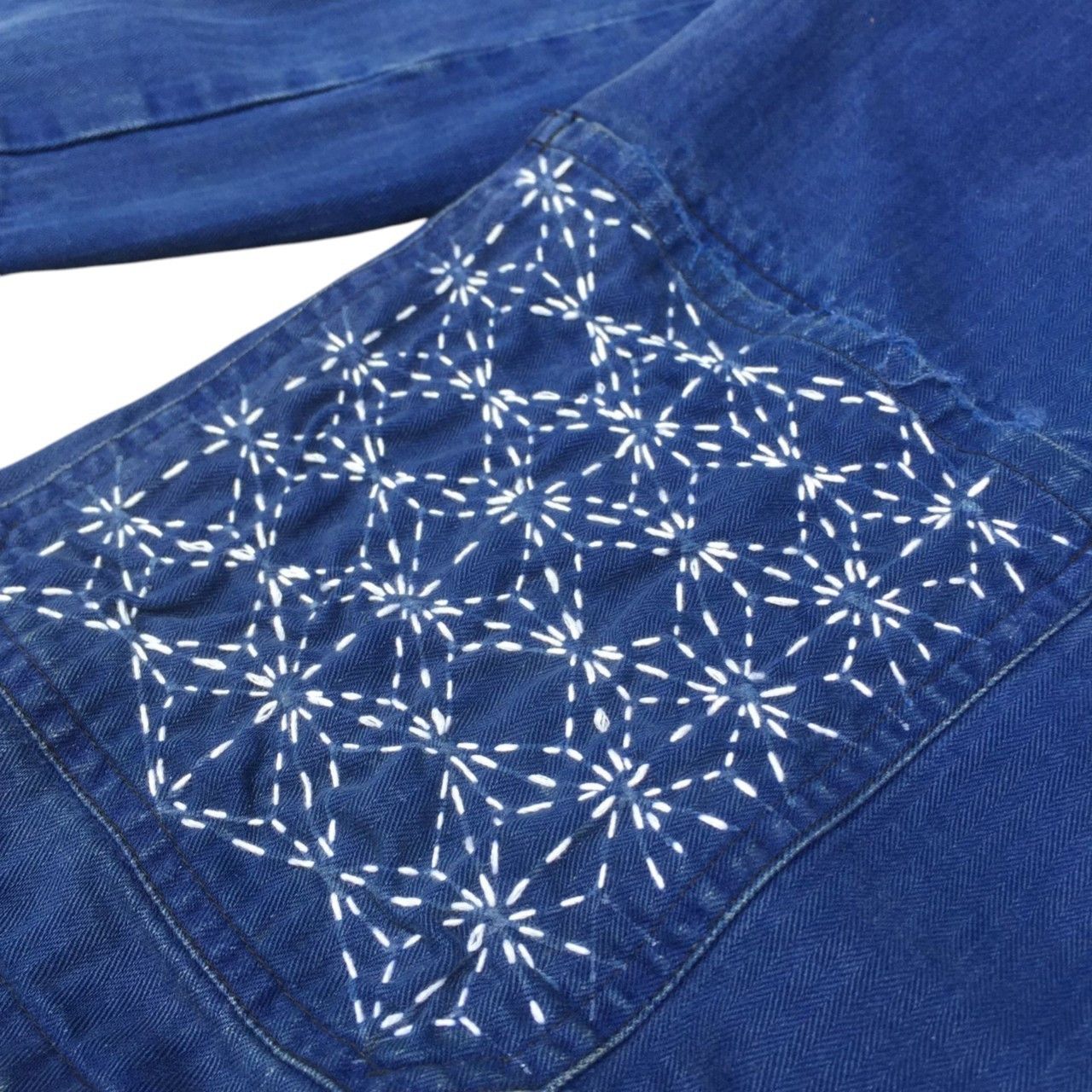 Japanese Brand × Vintage Vintage 80s Marquardt & Schulz Sashiko Handmade Denim Jacket Size US M / EU 48-50 / 2 - 7 Thumbnail