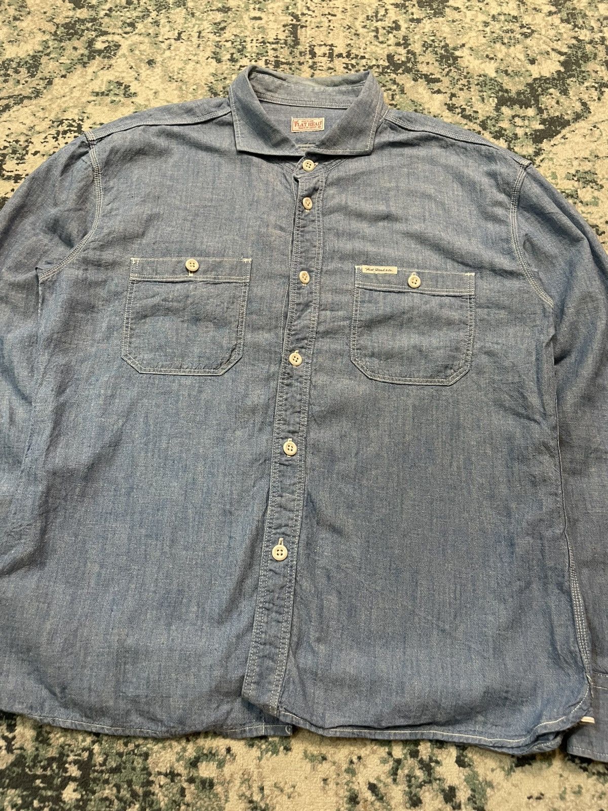 The Flat Head The Flat Head Japan Denime Selvedge Button Up Shirt Size US M / EU 48-50 / 2 - 5 Thumbnail