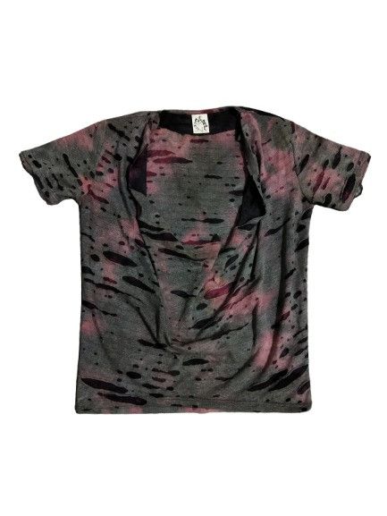 Tornado Mart Tornado Mart Tie Dye Blood Double Layer Ripped Shirt Size US M / EU 48-50 / 2 - 1 Thumbnail