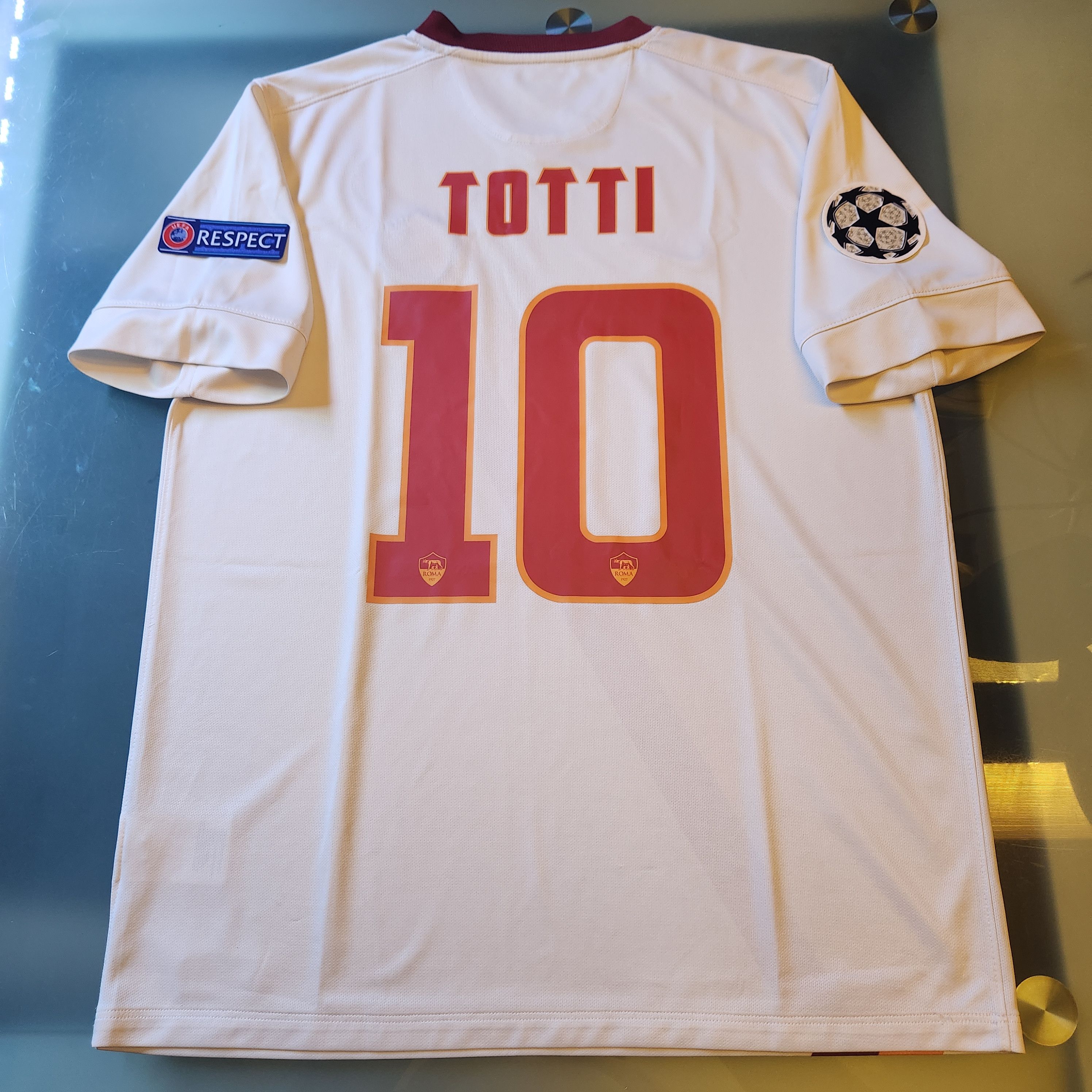 Nike Authentic AS Roma TOTTI 2014-2015 14/15 Away Jersey Size US L / EU 52-54 / 3 - 2 Thumbnail