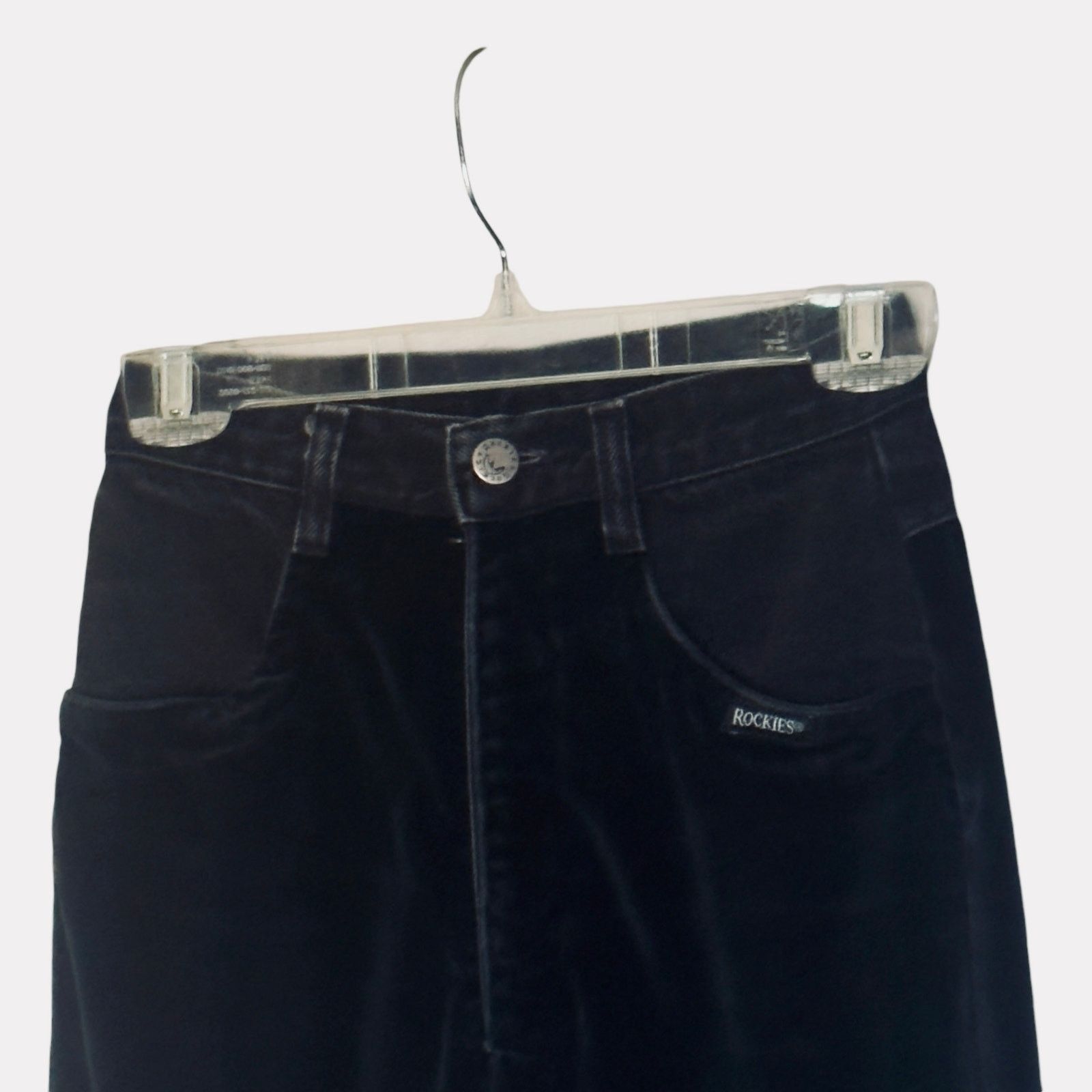 Rocky Mountain Featherbed Vtg Rocky Mountain Jeans Rockies Black High Rise Velvet Size 24" / US 00 / IT 34 - 3 Thumbnail