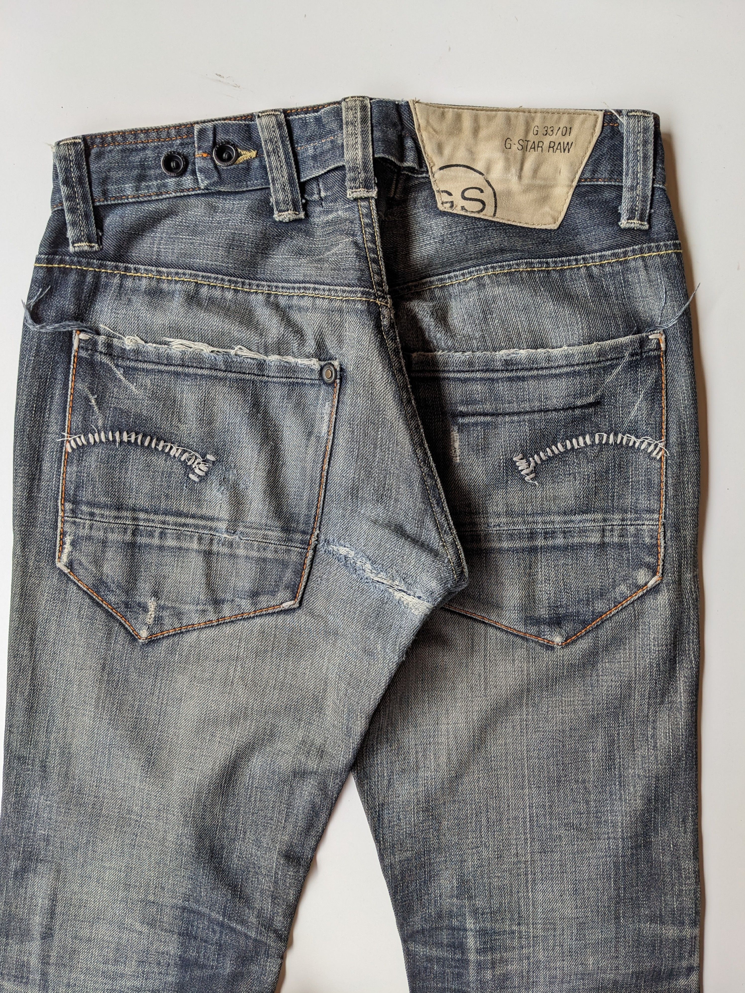 G-Star G Star Raw G 33/01 faded jeans Size US 32 / EU 48 - 6 Thumbnail