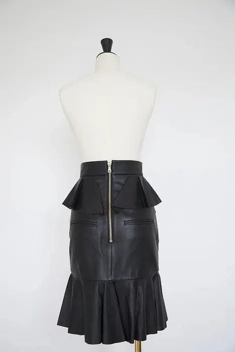 Balmain Resort 2015 black leather mermaid skirt Size 25" / US 0 / IT 36 - 5 Thumbnail