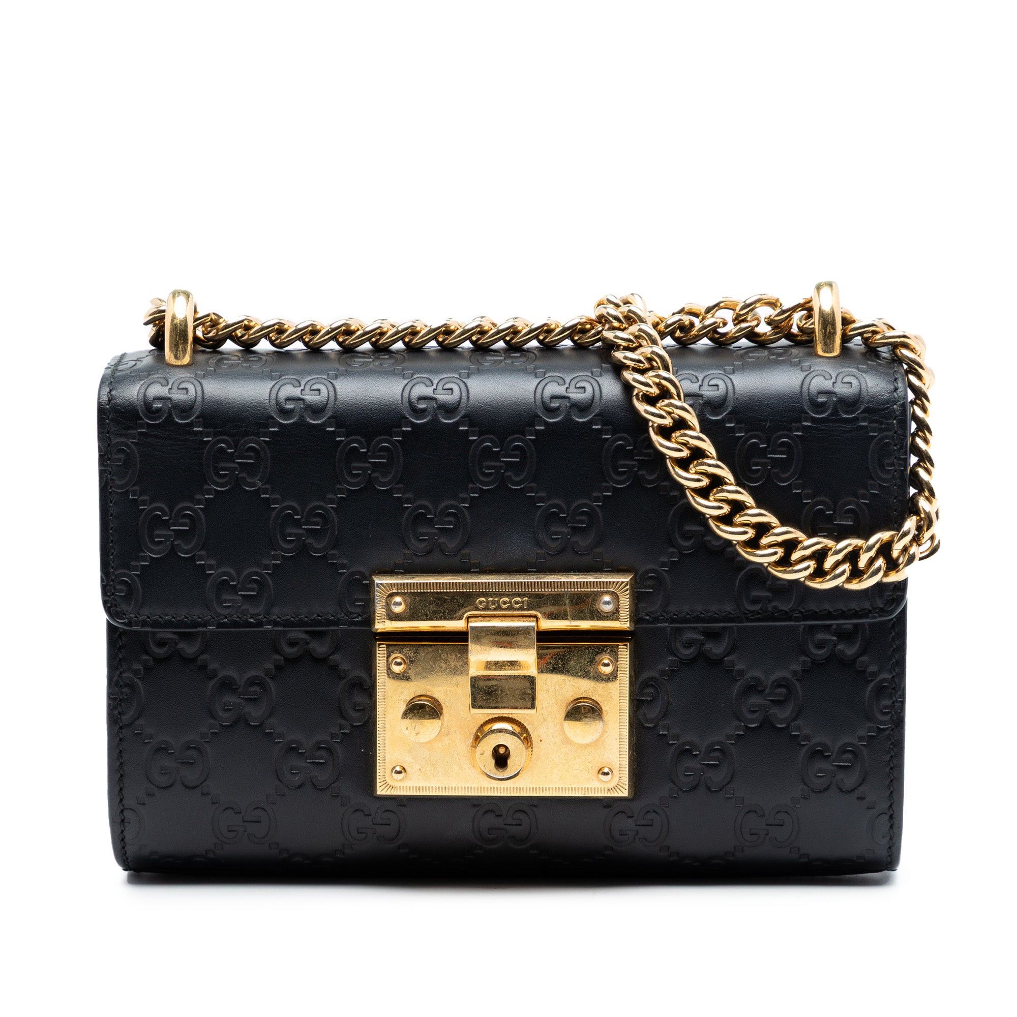 Gucci Small Guccissima Padlock Crossbody Size ONE SIZE - 1 Thumbnail