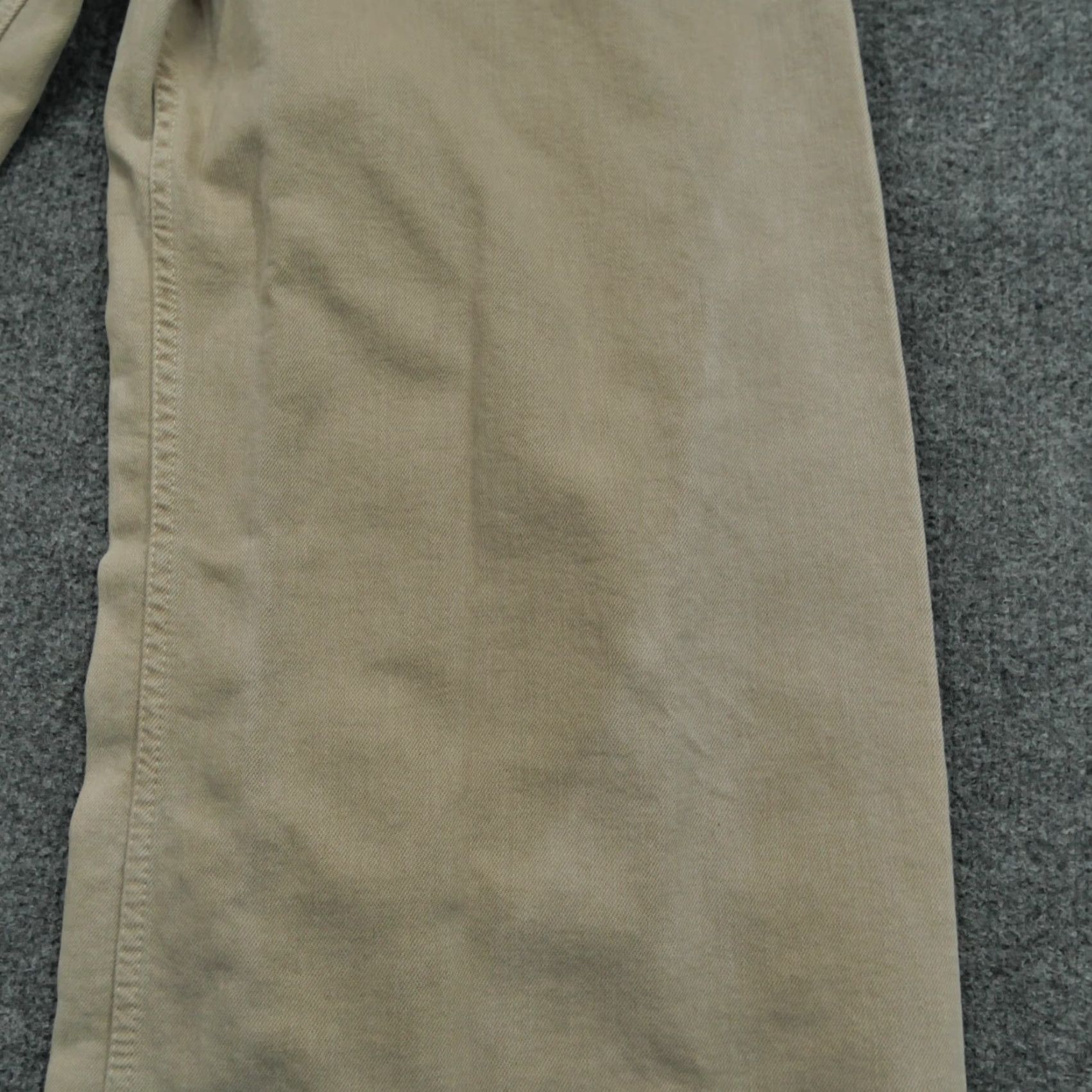 Zara Zara Pants Womens 12 Tan Khaki Wide-Leg Baggy Raw Hem Casual Workwear Beige Midi Cropped Lightweight Size 30" / US 8 / IT 44 - 4 Thumbnail