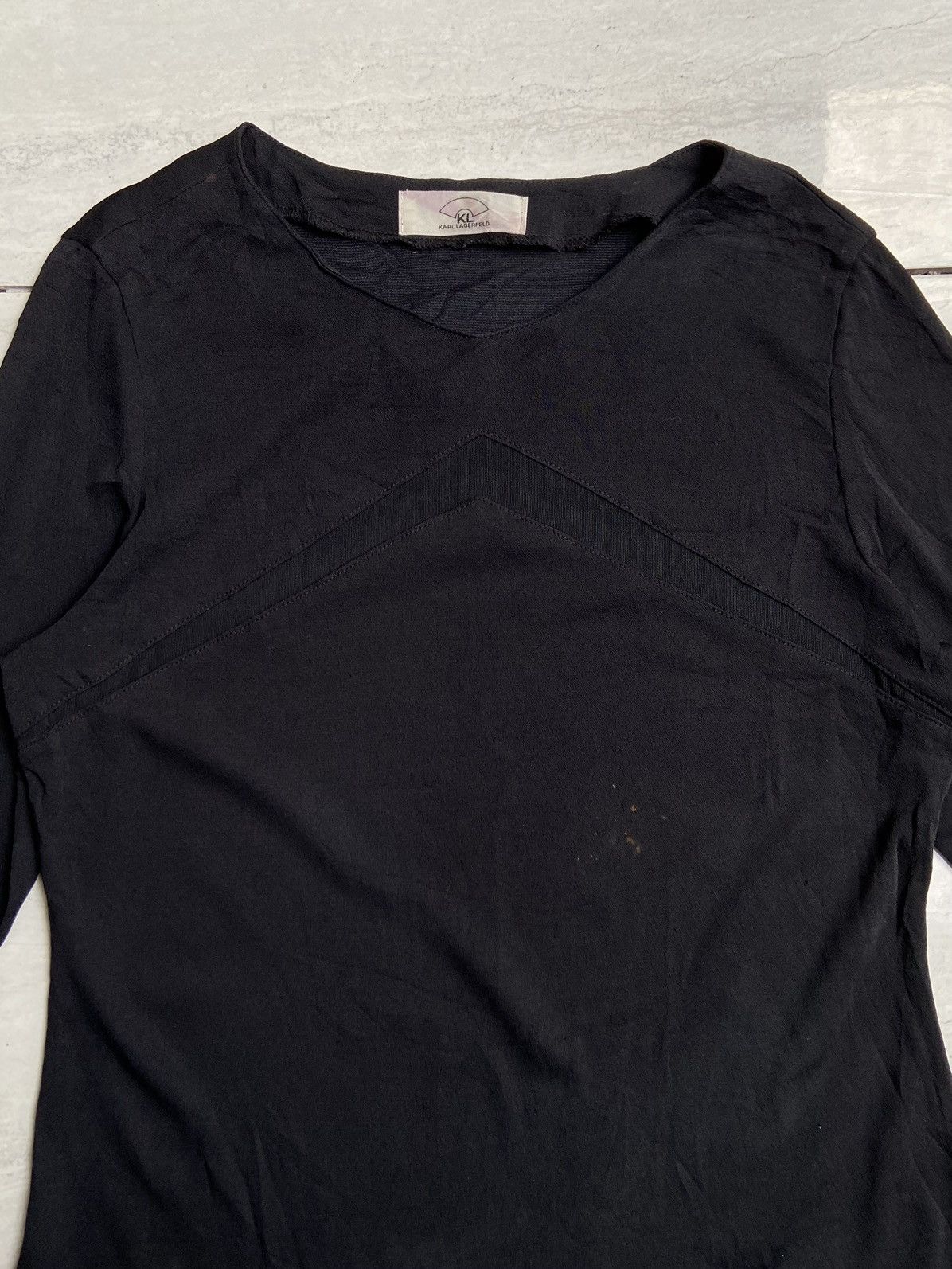 Karl Lagerfeld KARL LAGERFELD Black Blouse Size XS / US 0-2 / IT 36-38 - 4 Thumbnail